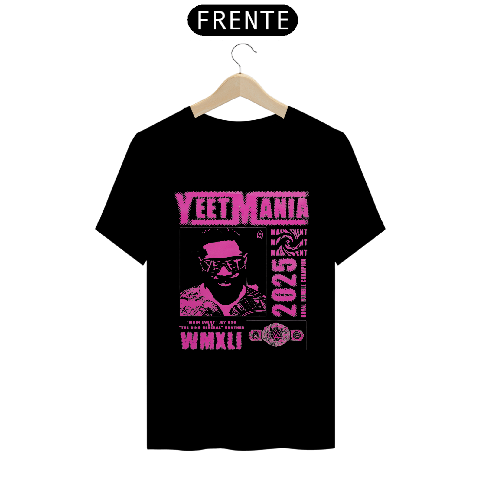 Camiseta Jey Uso - Yeetmania rosa