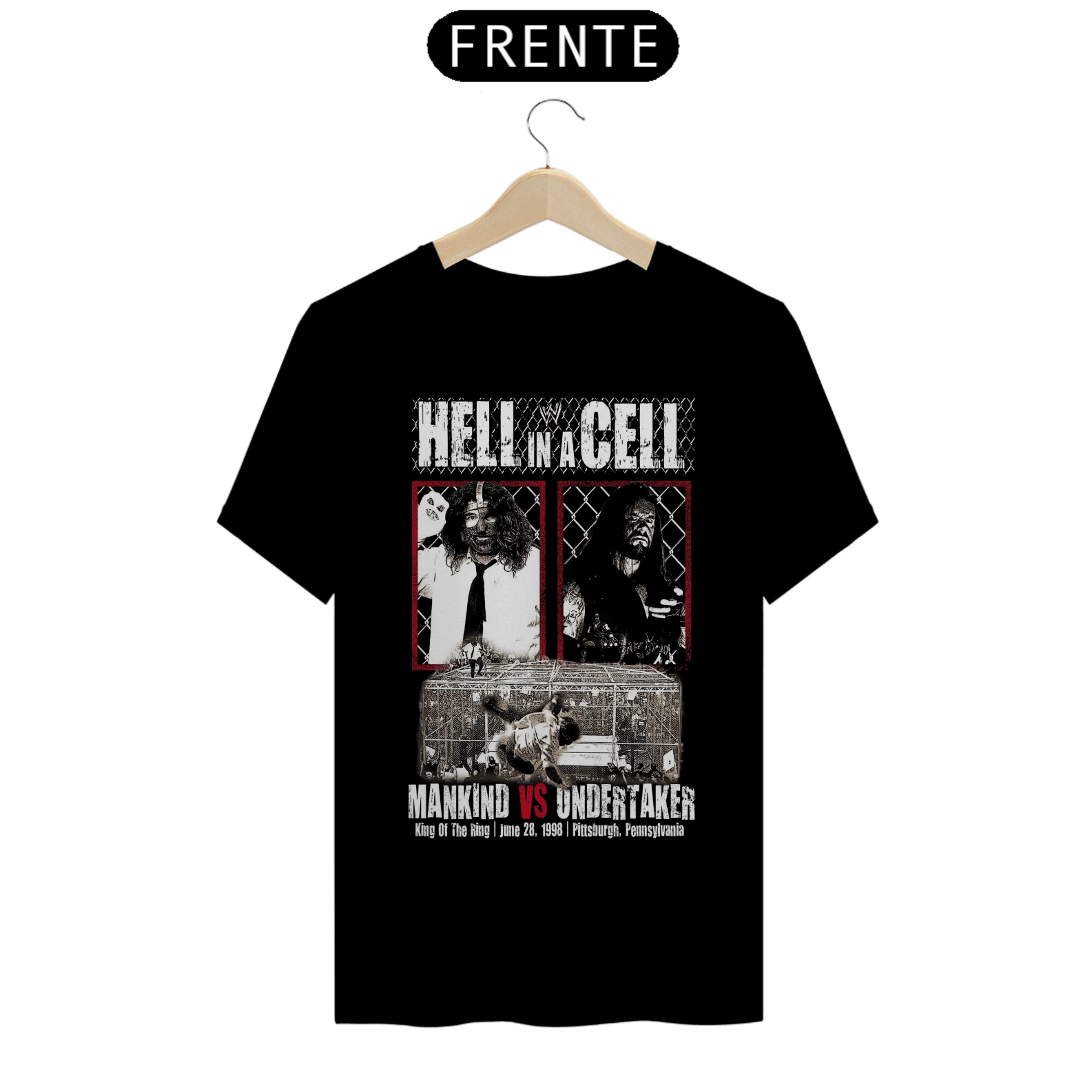 Camiseta Mankind vs The Undertaker - Hell in a cell match