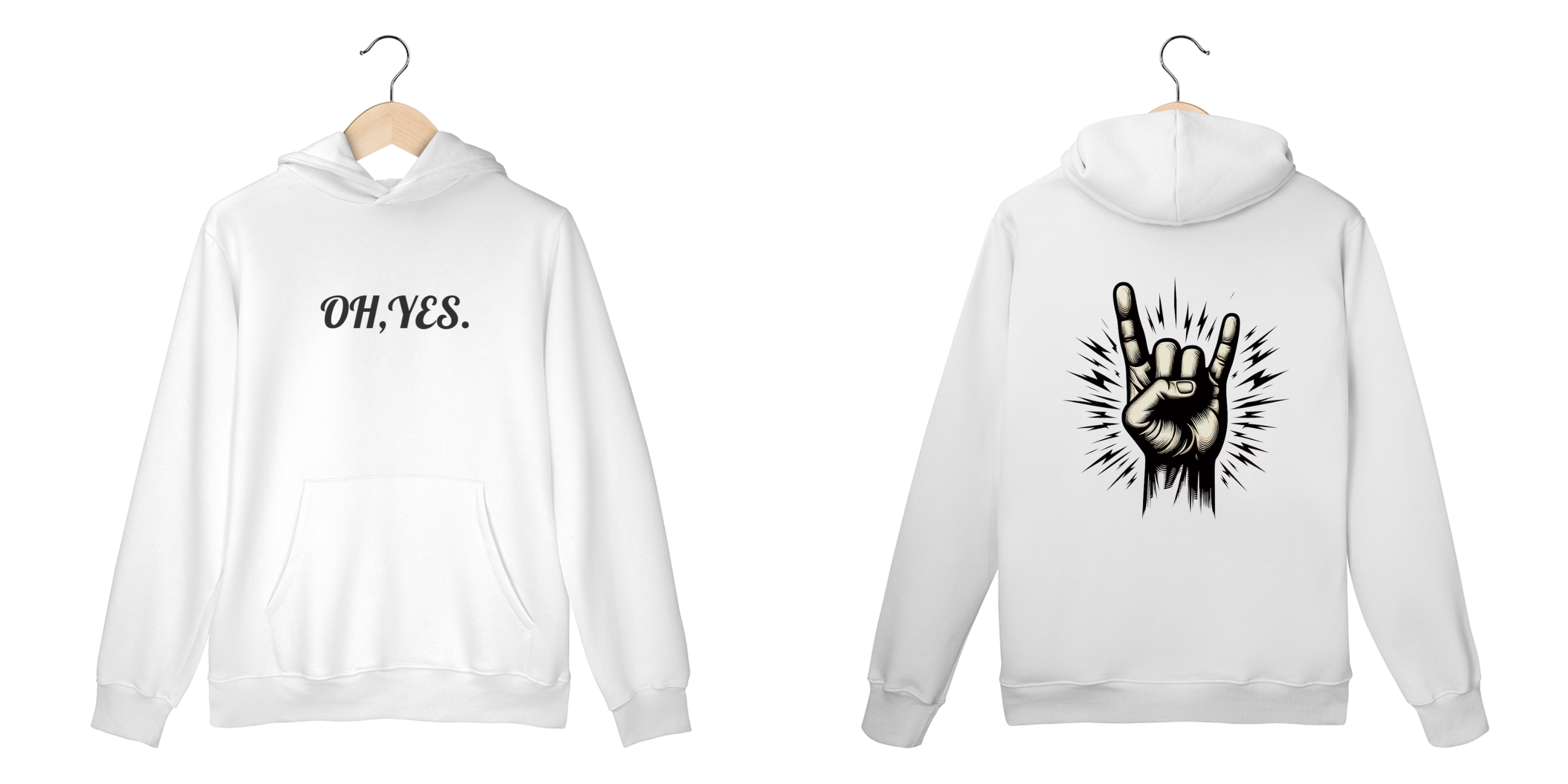 BLUSA DE FRIO BEASTE MOLETOM OH , YES. BRANCA