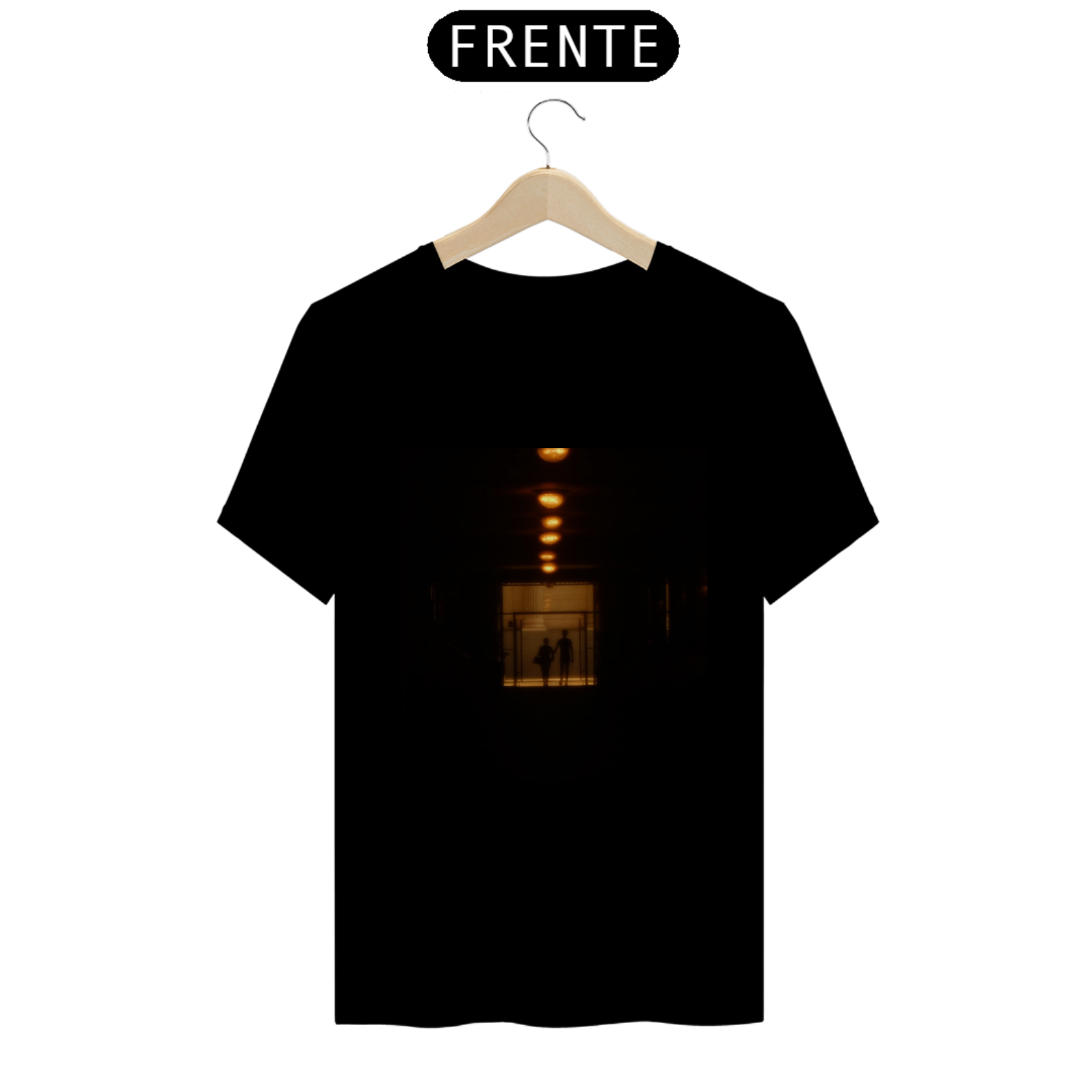 Camisa Unissex Quality: Casal nas Sombras
