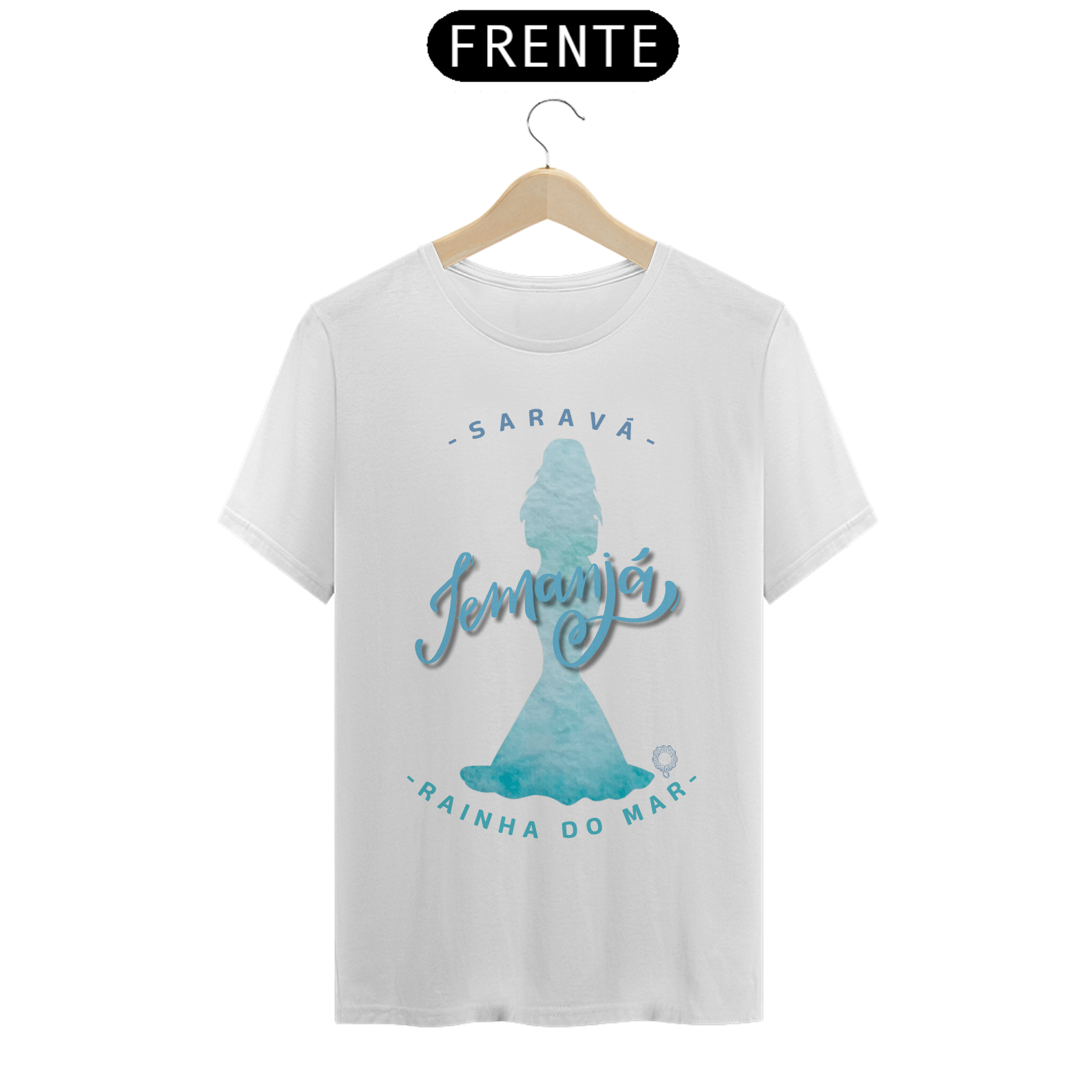 CAMISA T-SHIRT BRANCA - SARAVÁ IEMANJÁ RAINHA DO MAR