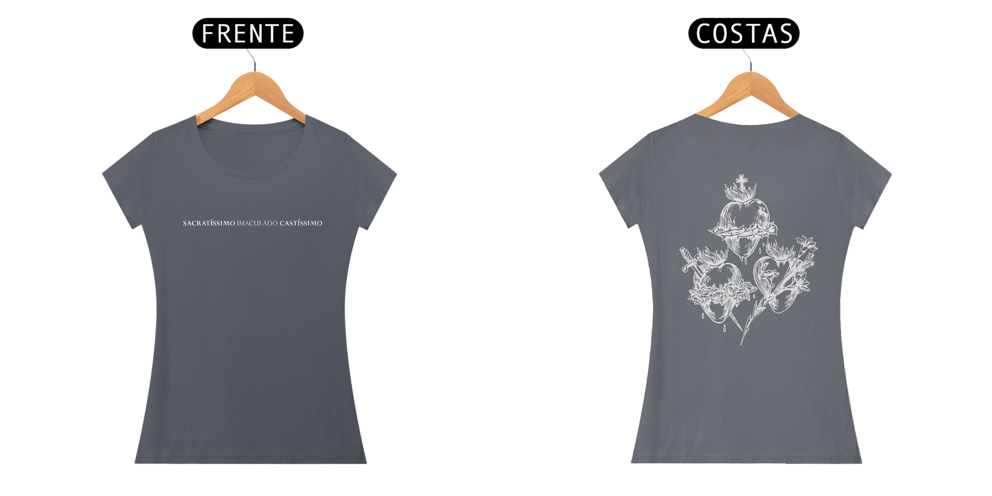 Sacratíssimo, Imaculado, Castíssimo - Babylook Pima