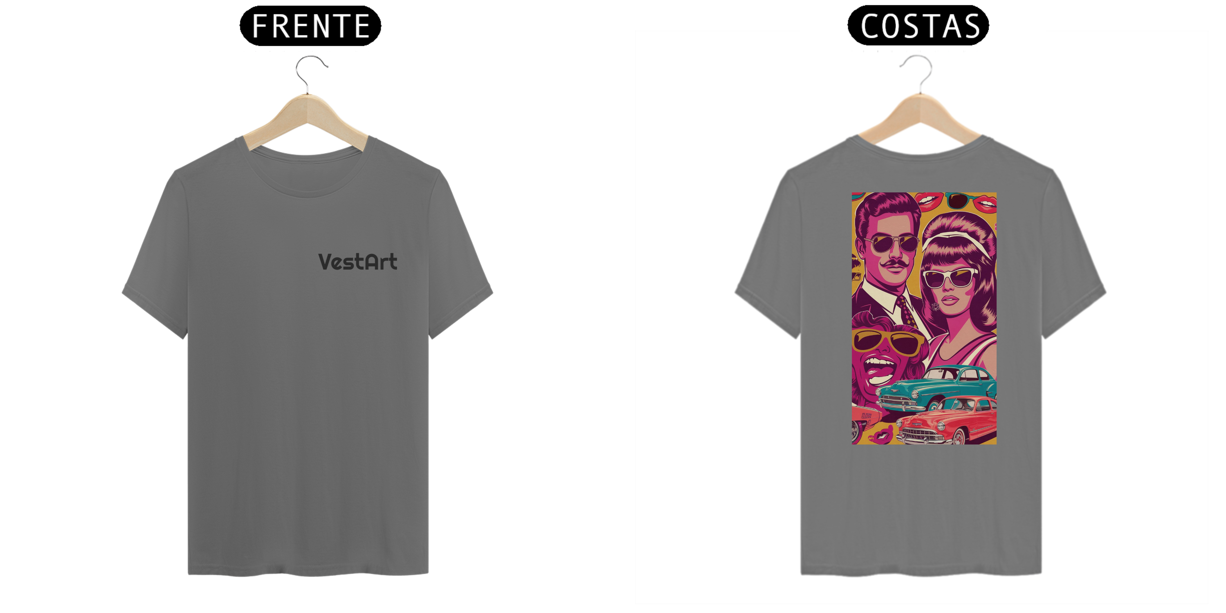 Camiseta Slim, Retro pop Art