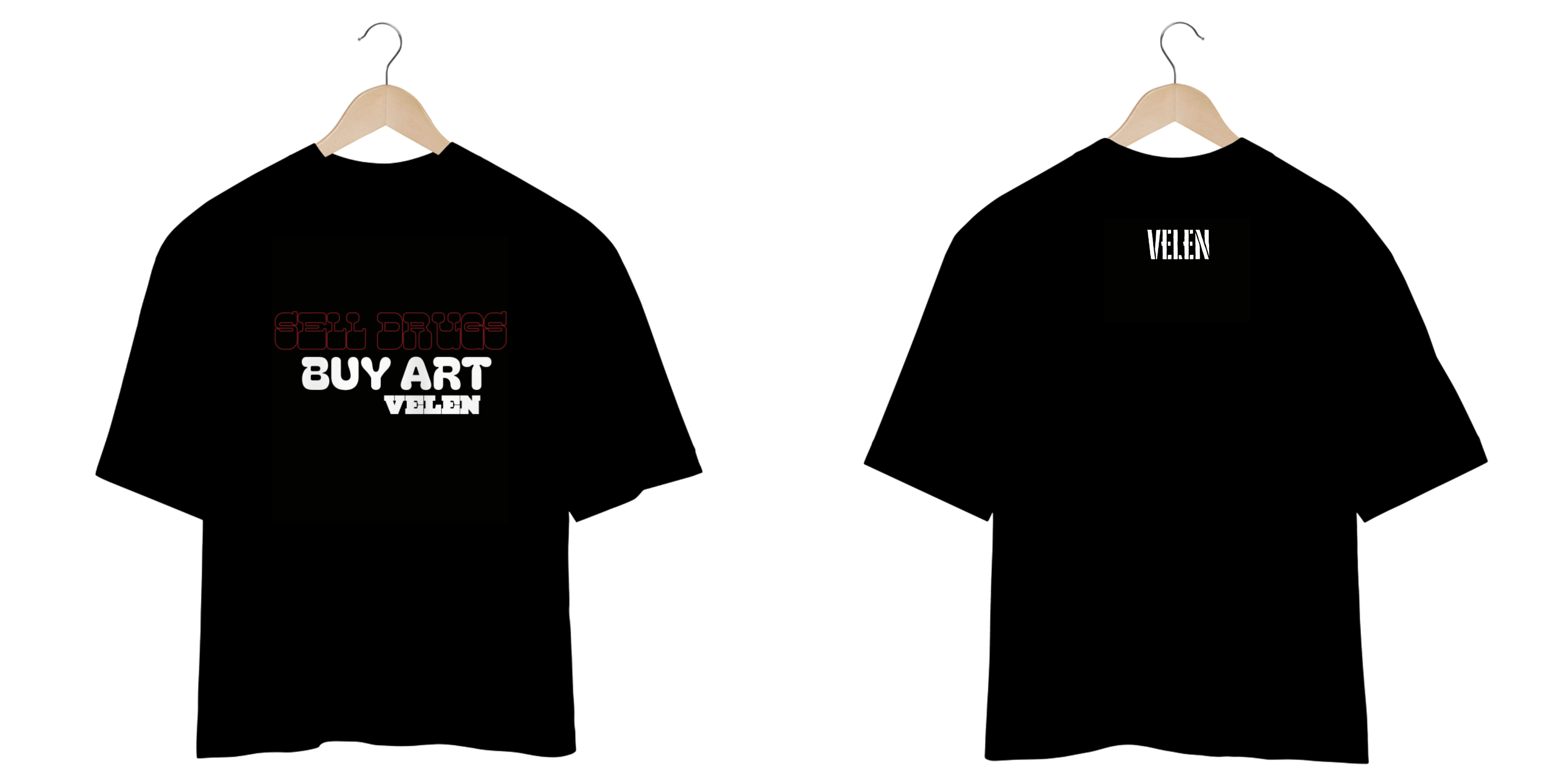 CAMISA OVERSIZED ART VELEN PRETA