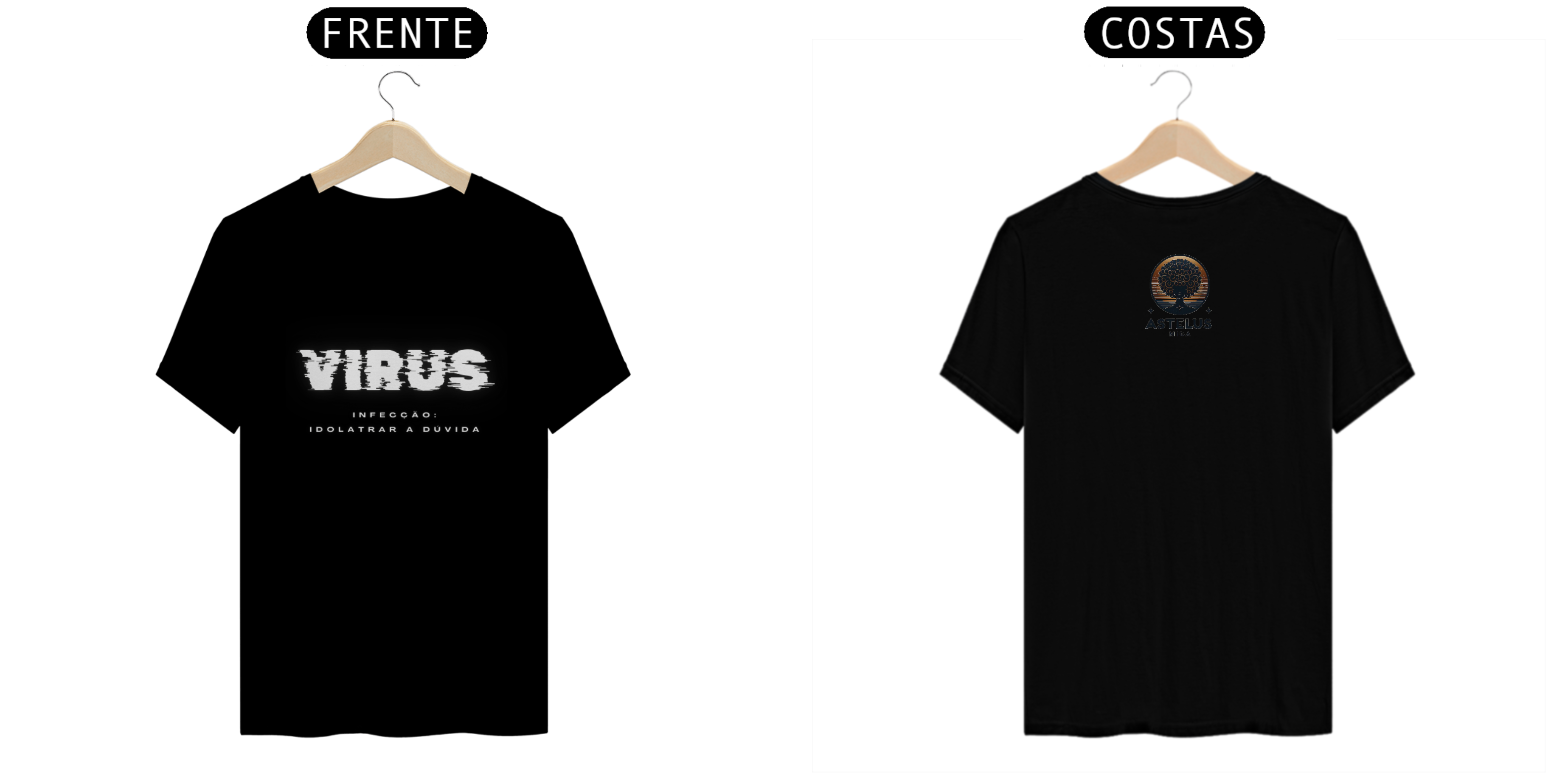 Camiseta Vírus - preta
