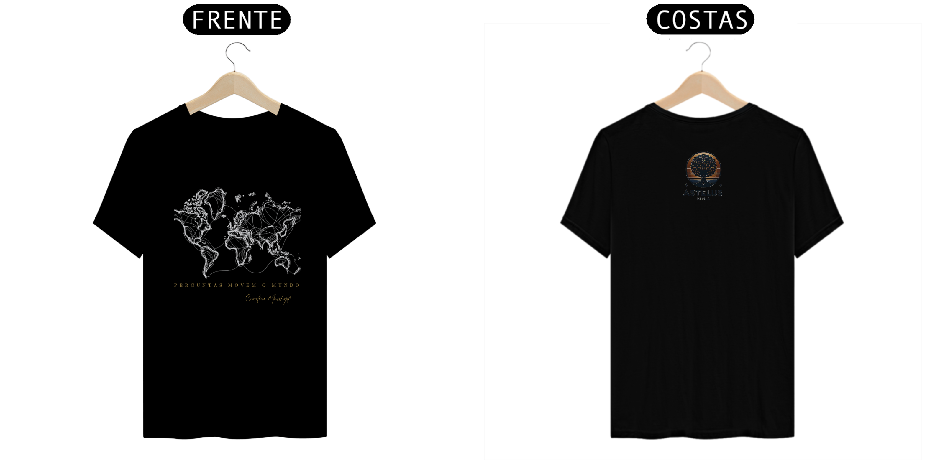 Camiseta Perguntas - preto