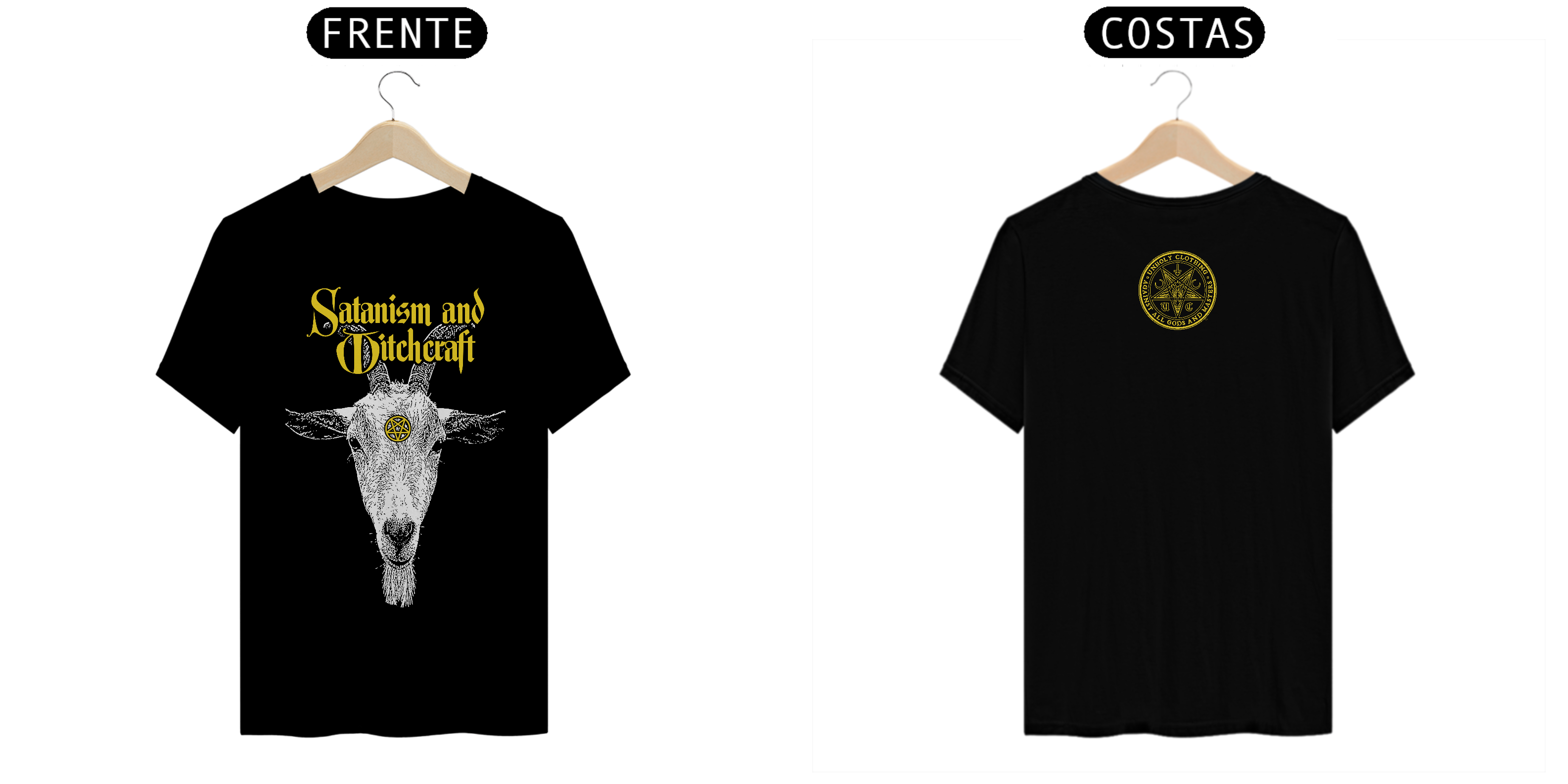 Camiseta Manga Curta SATANISM AND WITCHCRAFT