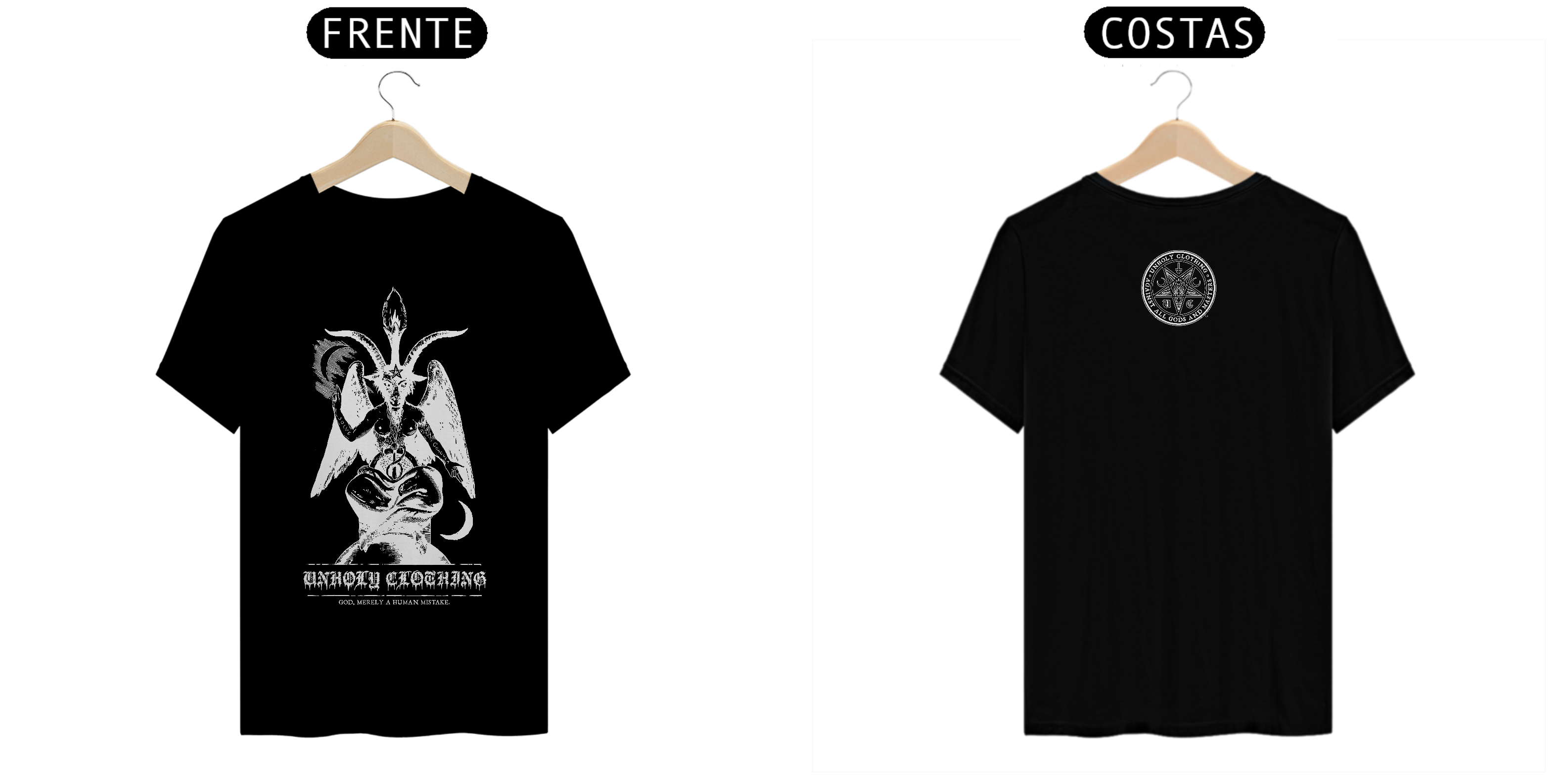 Camiseta Manga Curta BAPHOMET (preta)