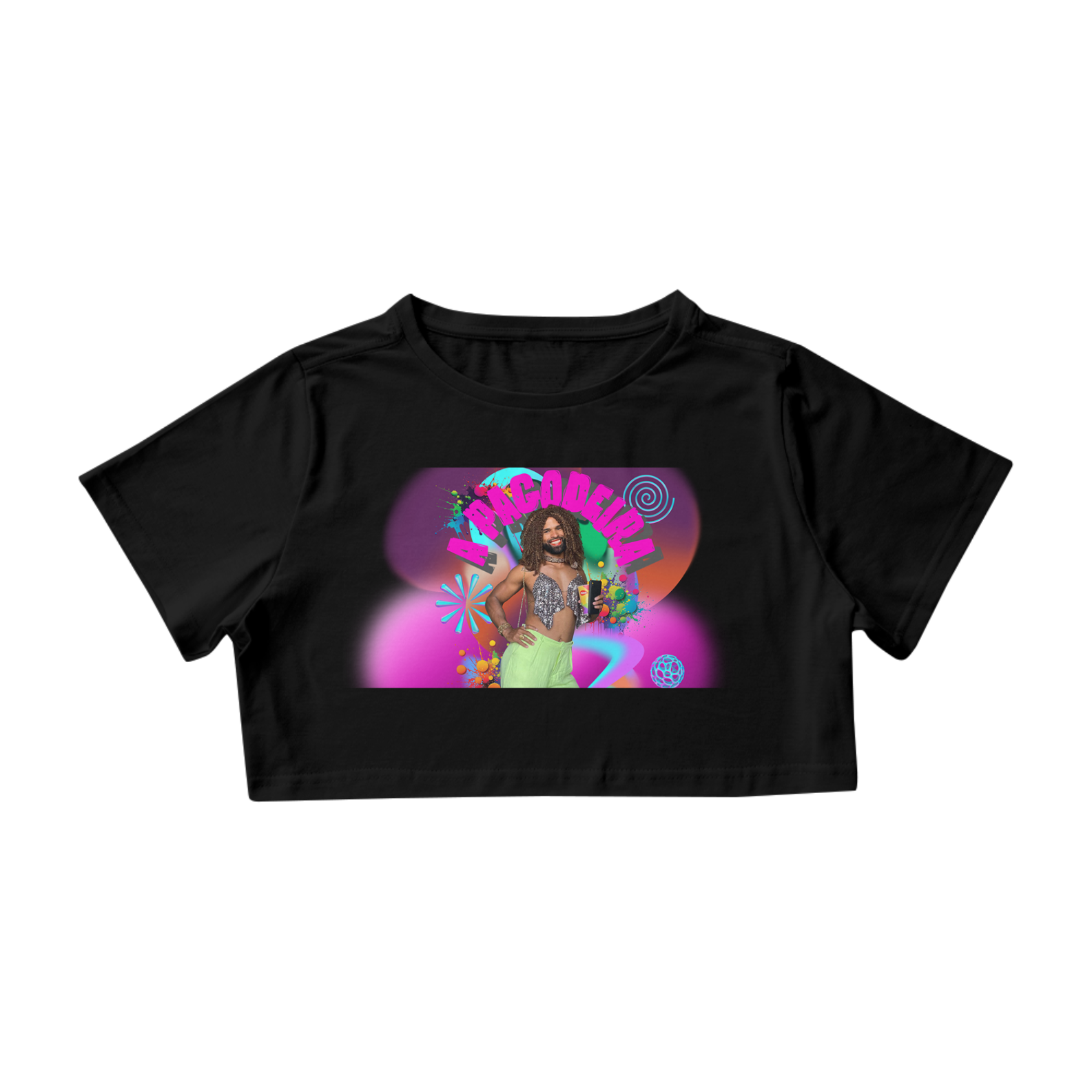 cropped Preto Da A Pagodeira 