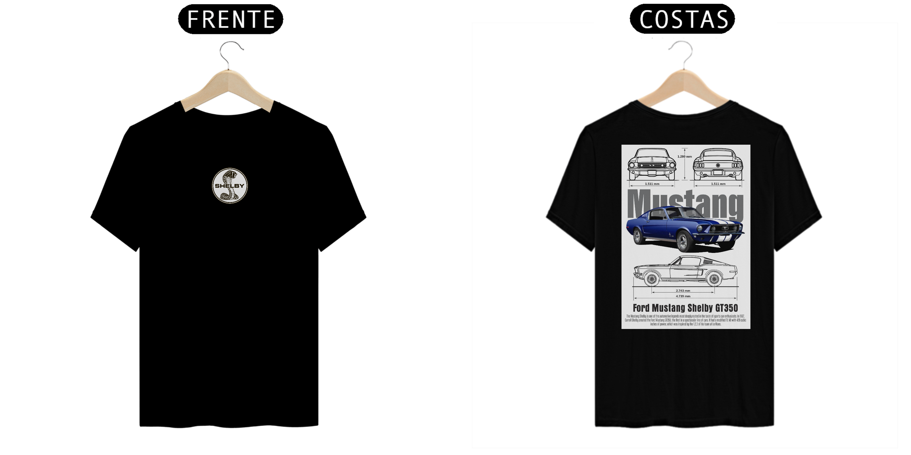 Camiseta Shelby Mustang Gt-350