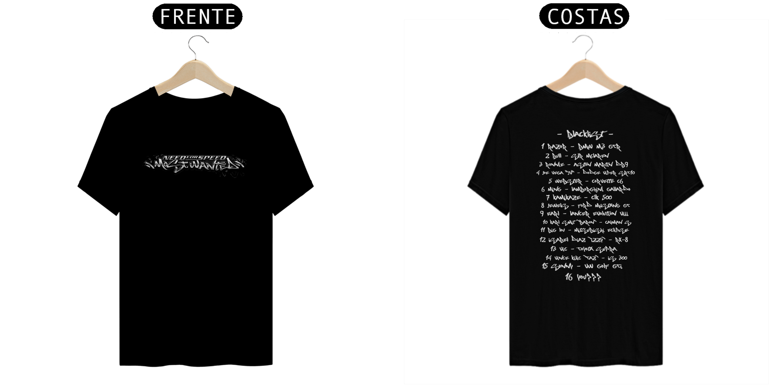 Nome do produto: Camiseta Need for Speed: Most Wanted – Blacklist