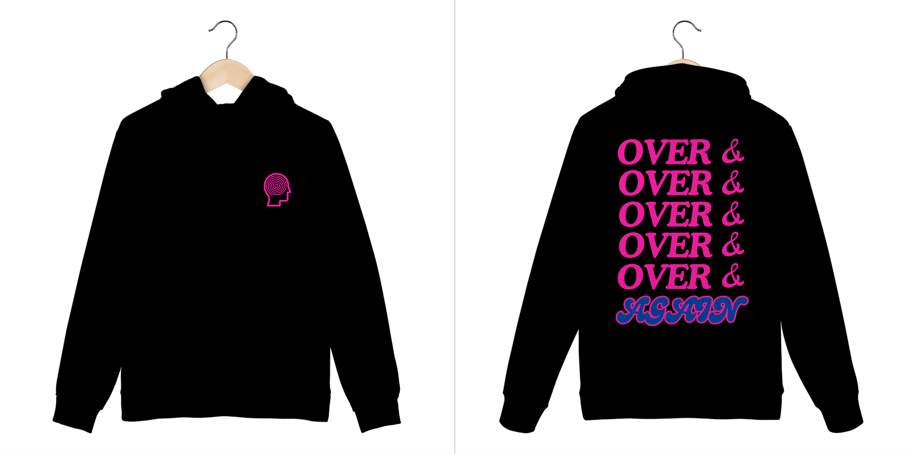 Moletom OVER AGAIN - Preto
