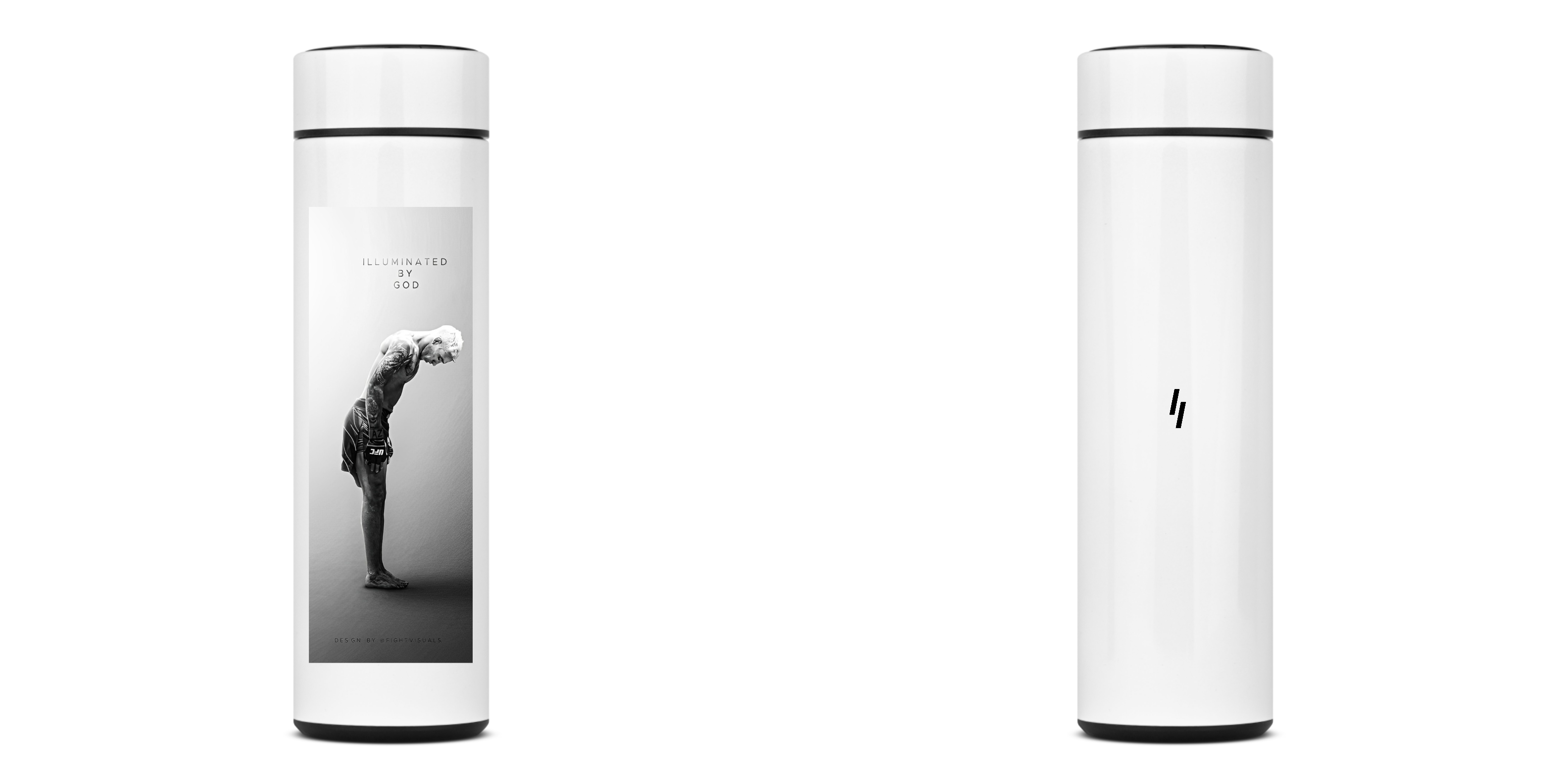 Garrafa Térmica Portátil - Charles do Bronx - Illuminated by god -  (Iluminado por Deus) 