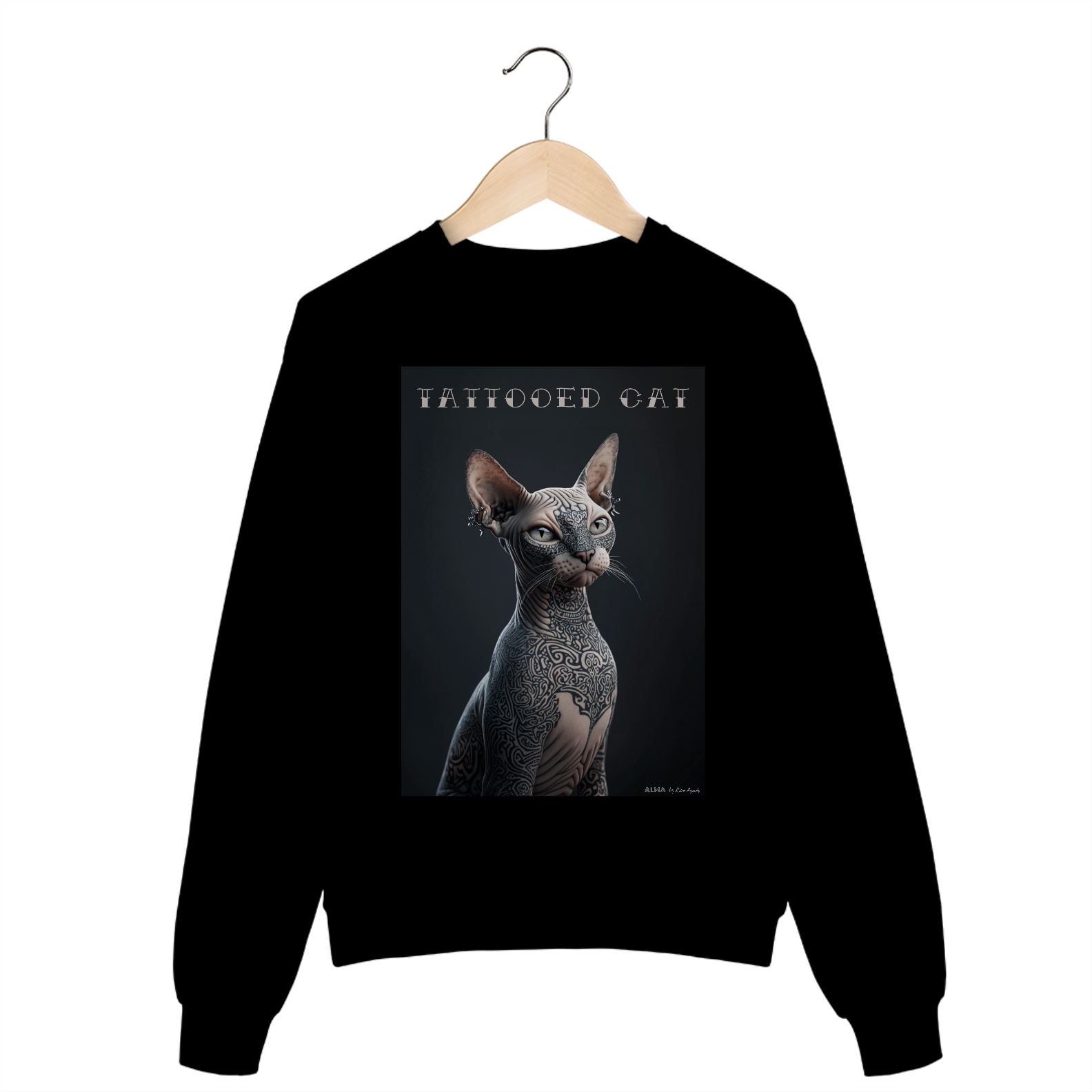 Moletom Fechado Tattooed Cat