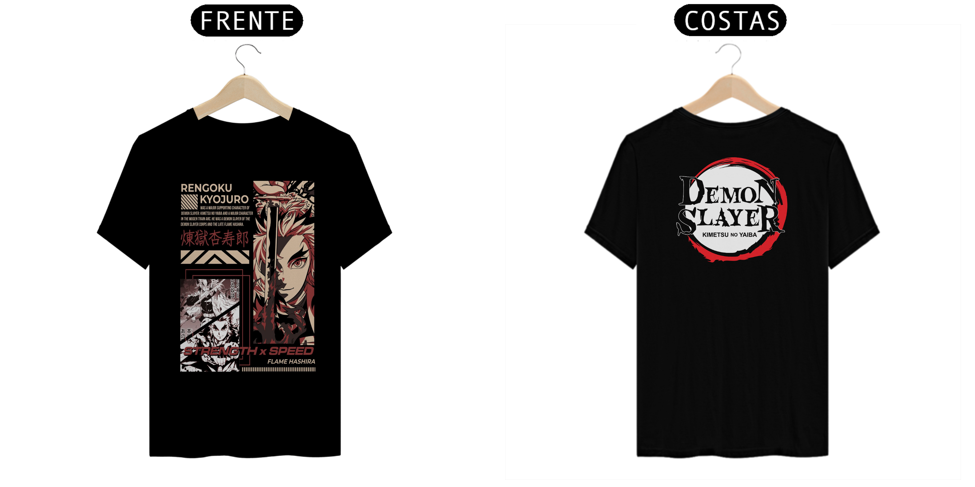 Camiseta do Rengoku - Demon Slayer