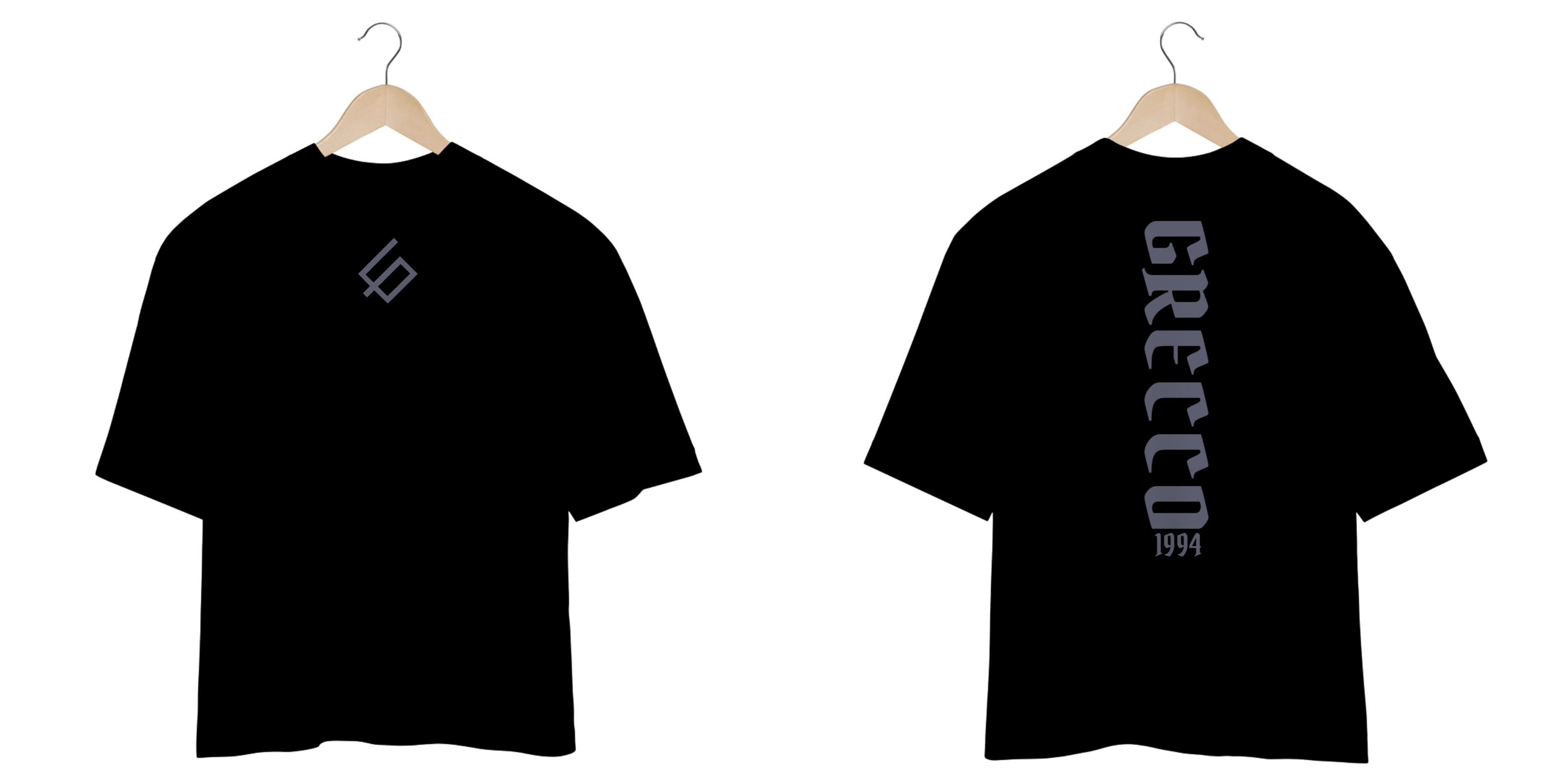 CAMISA OVERSIZED GRECCO LUXO ALL BLACK 