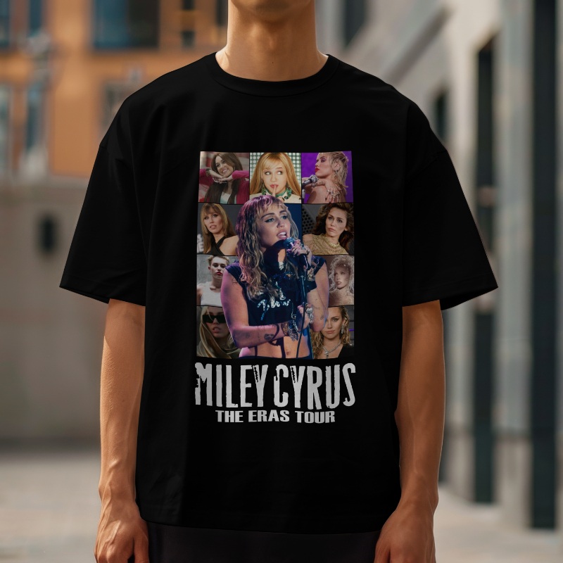 CAMISETA THE ERAS MILEY PRETA 