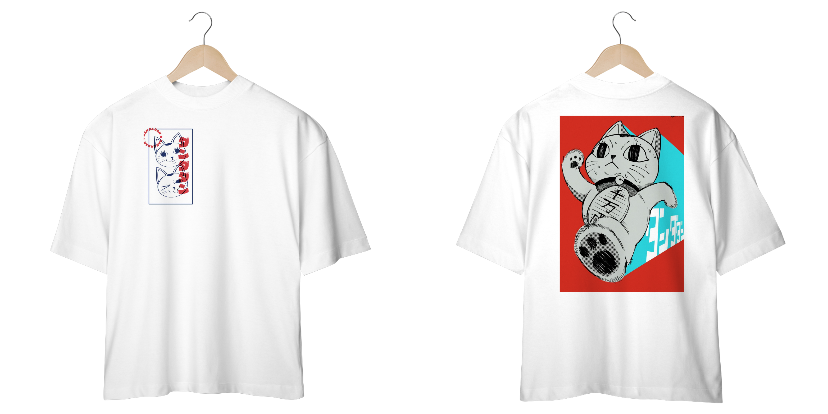 camisa branca com estampa--{anime dan-da-dan}