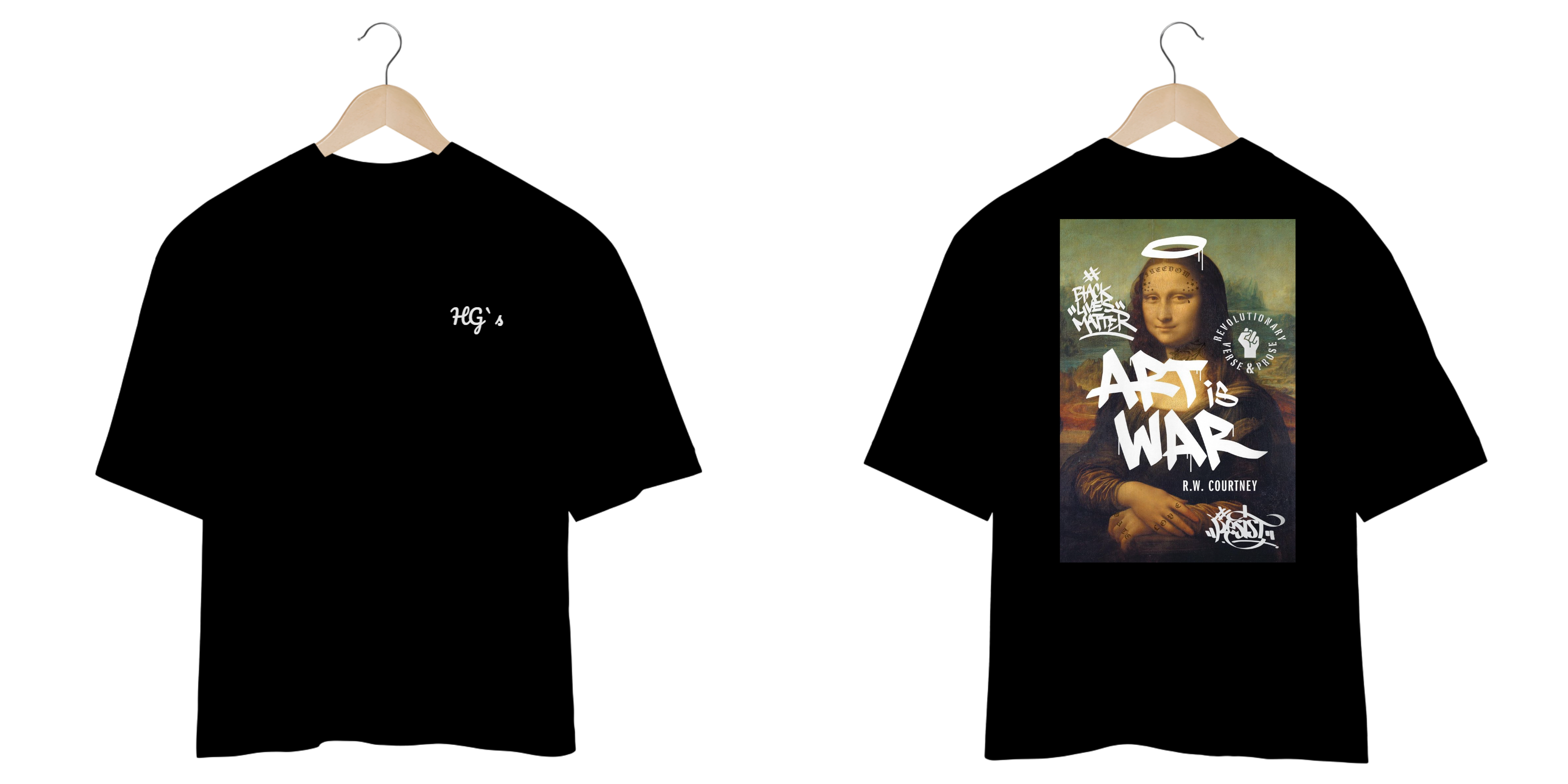 Camiseta Oversized Estampa Mona Lisa Street 