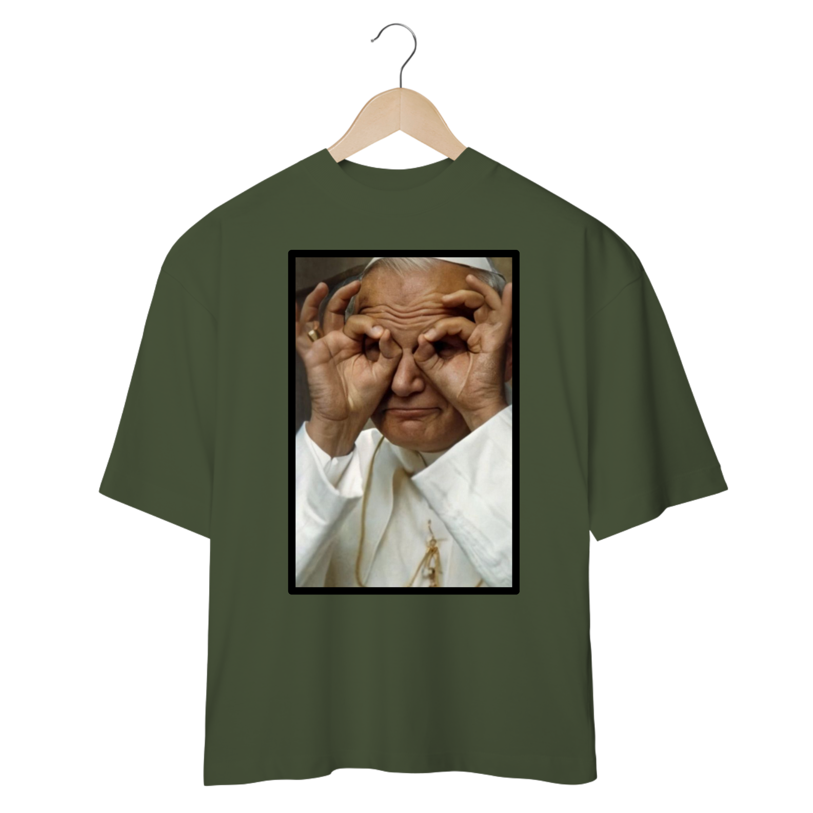 Camiseta Oversized Papa João Paulo II