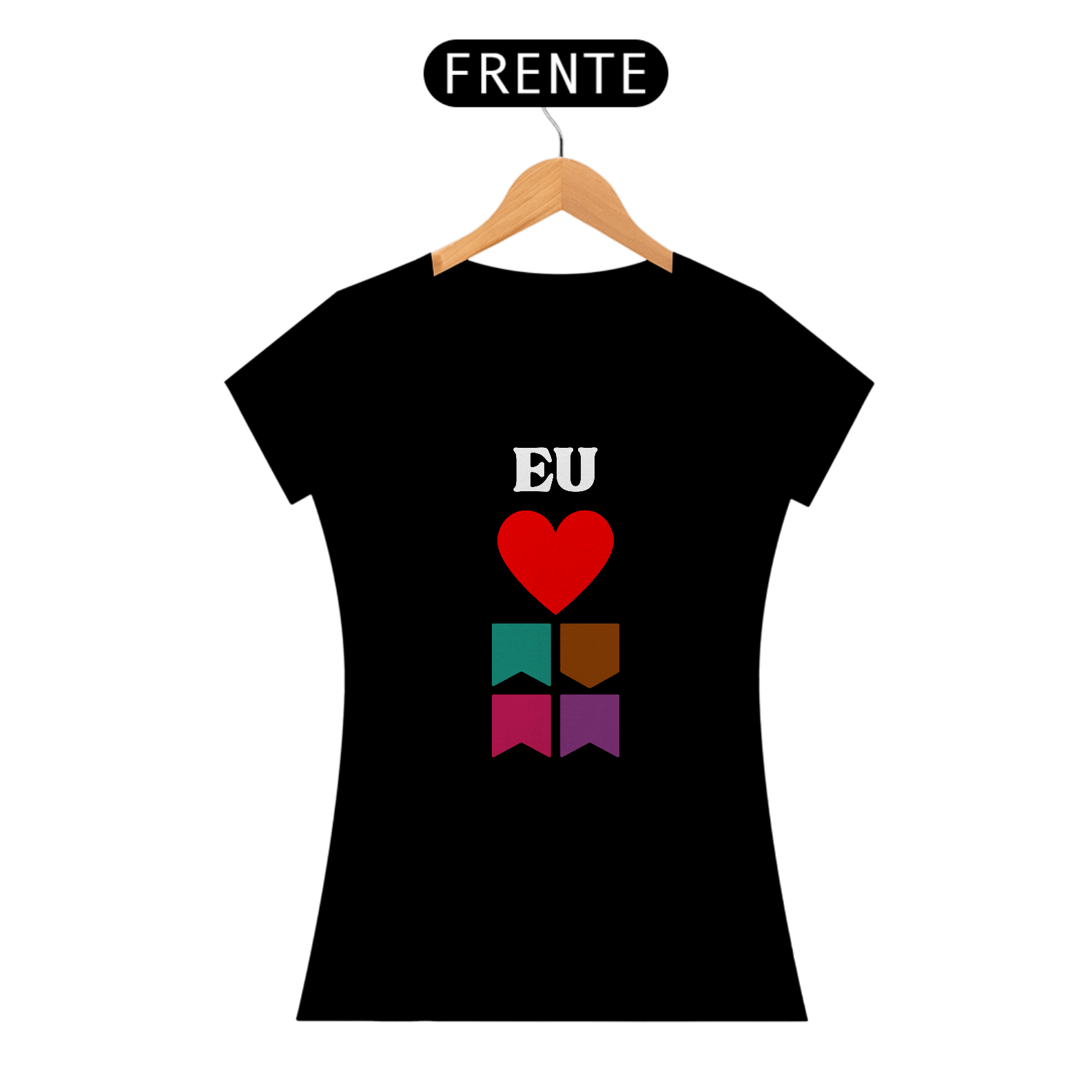 Camiseta Baby Long Classic Eu Amo Arraiá - Vertical