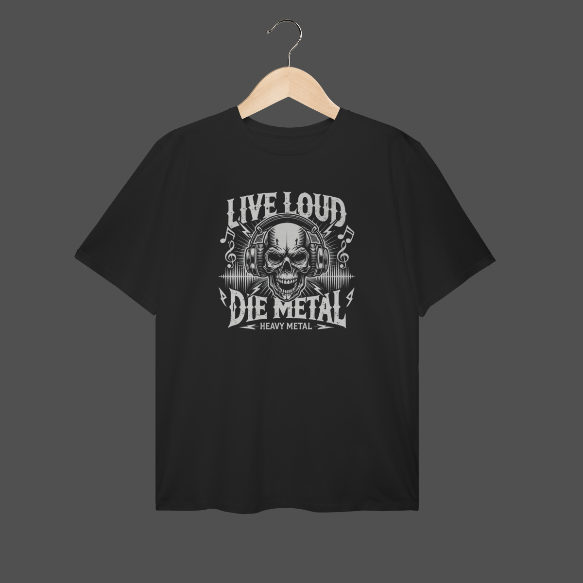 Camiseta Plus Size | Live Loud - Die Metal
