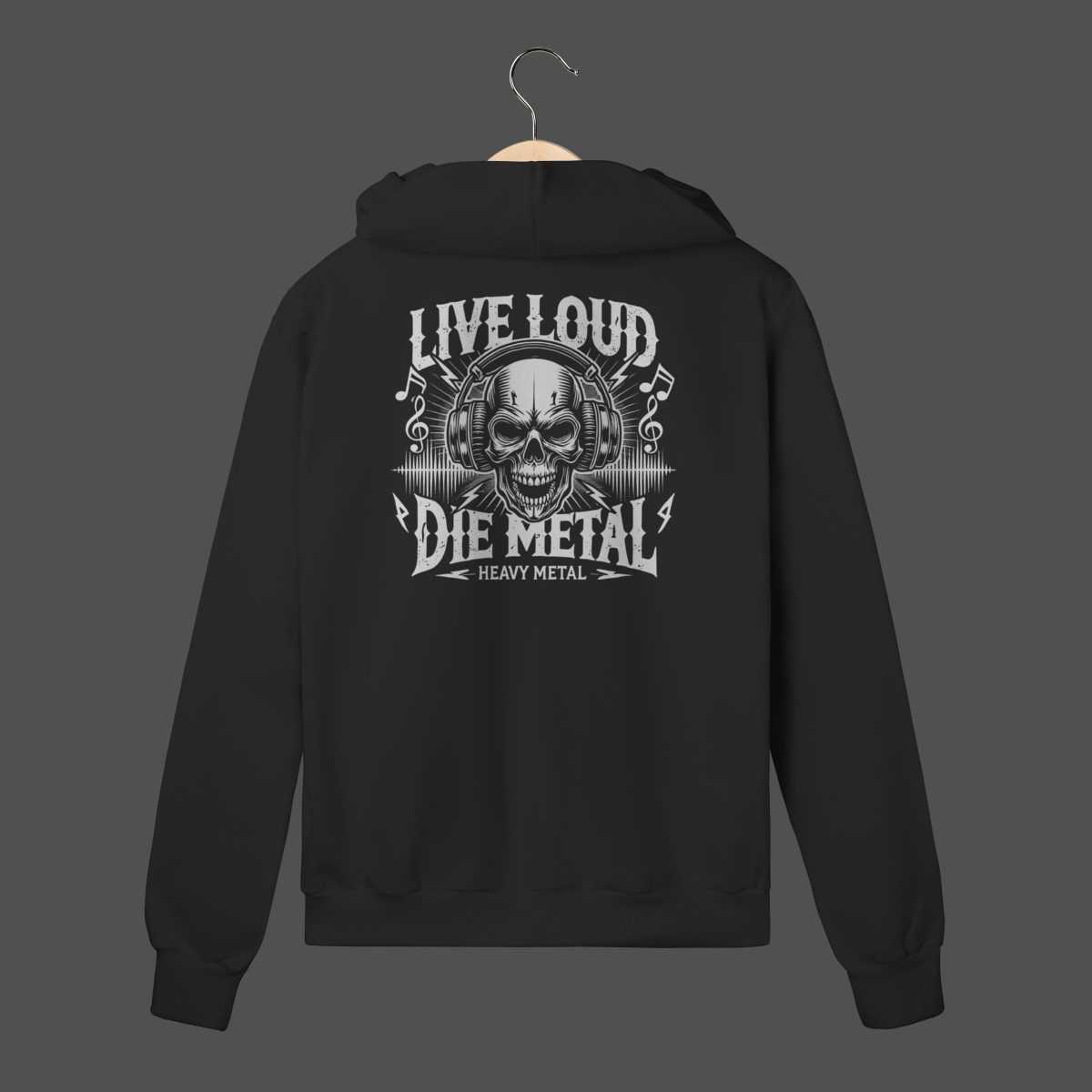 Moletom C/ Zíper Prime | Live Loud - Die Metal