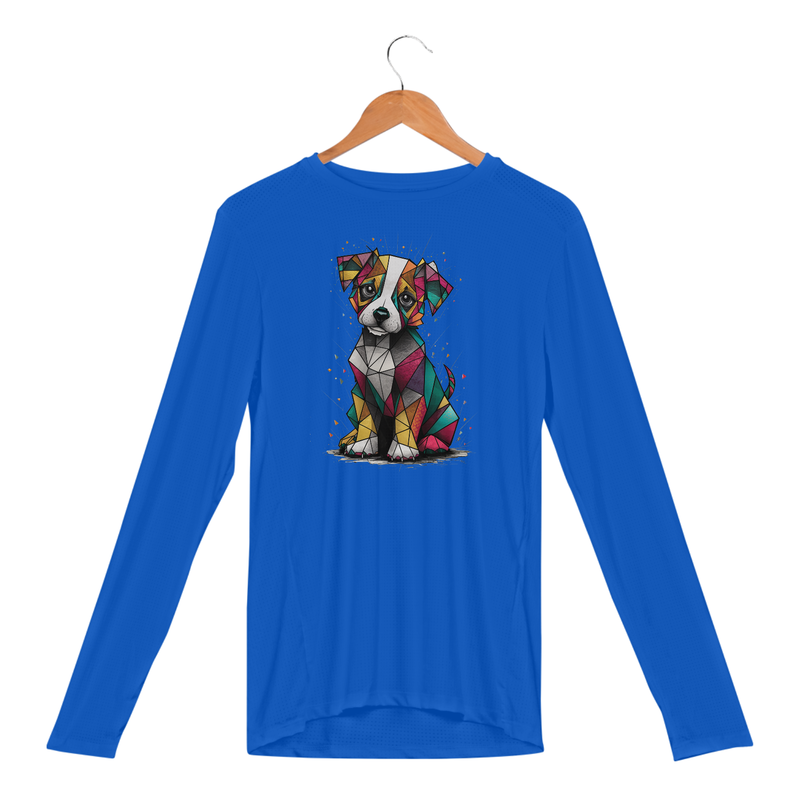 Camisa Manga Longa Sport Dry UV Estampa Cachorro Cubismo