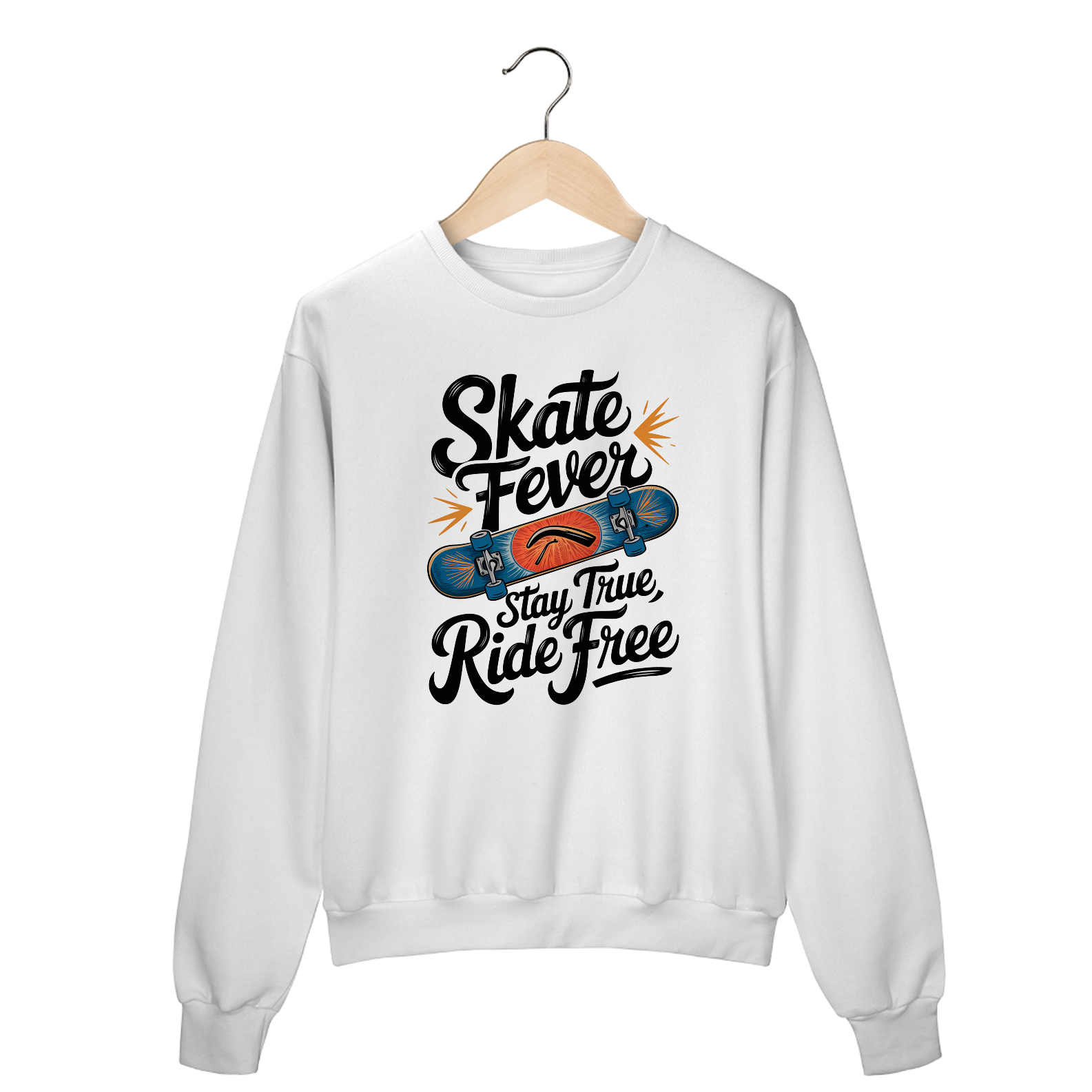 Moletom Fechado com Estampa Skate Texto Fever