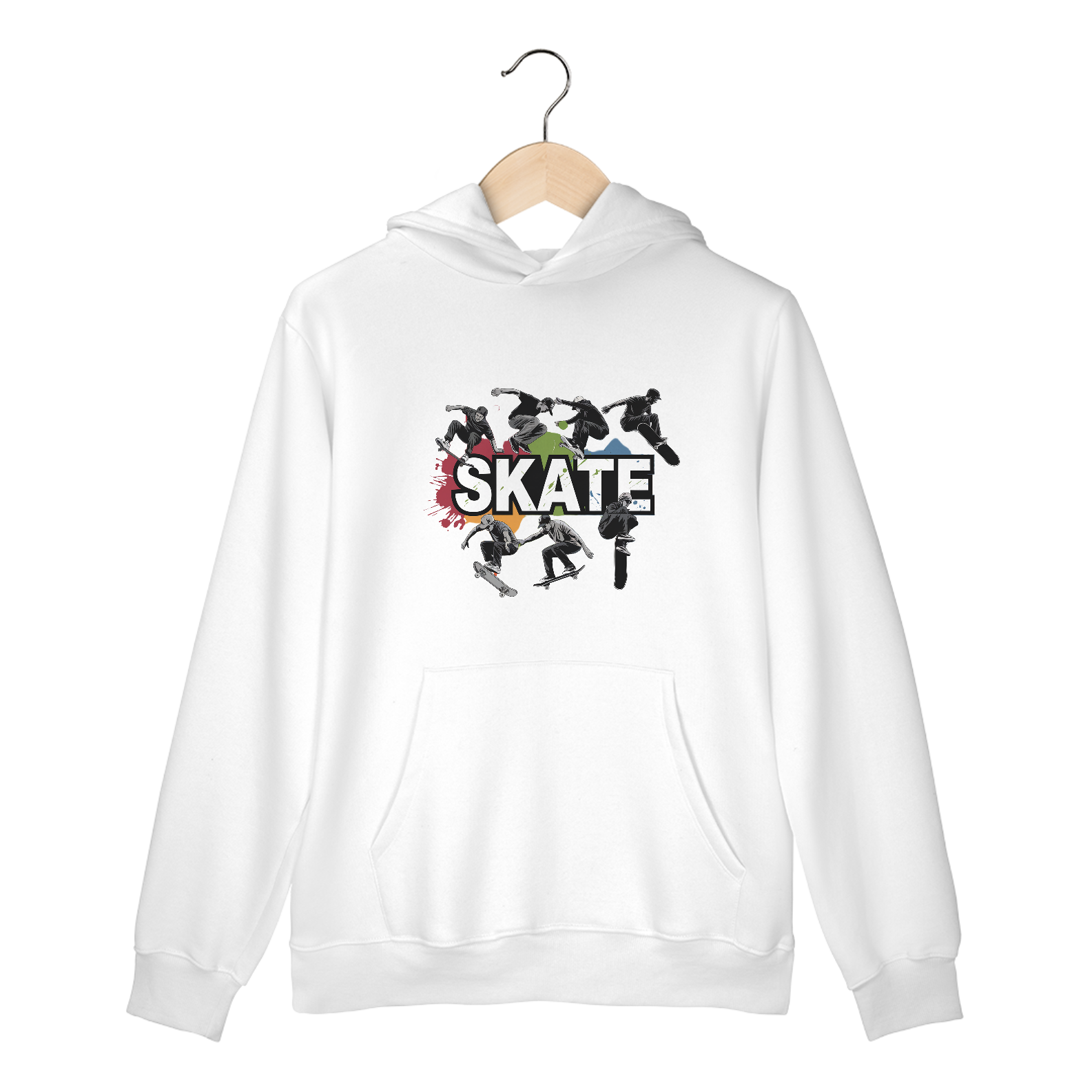 Moletom Canguru com Bolso e Capuz Estampa Skate Manpbras