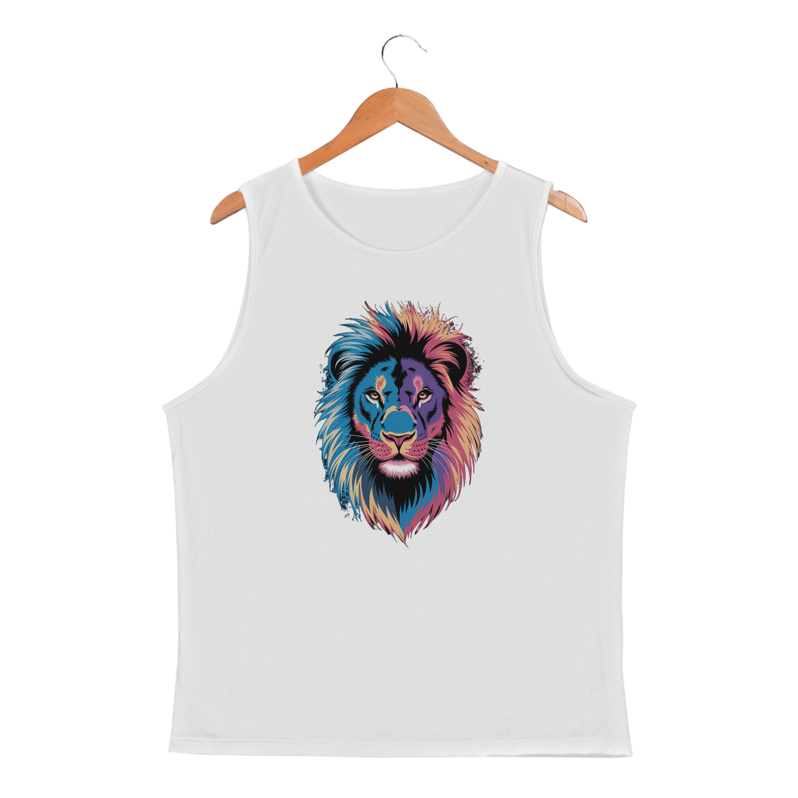 Regata Masculina Sport Dry UV Estampa Leão Colorido