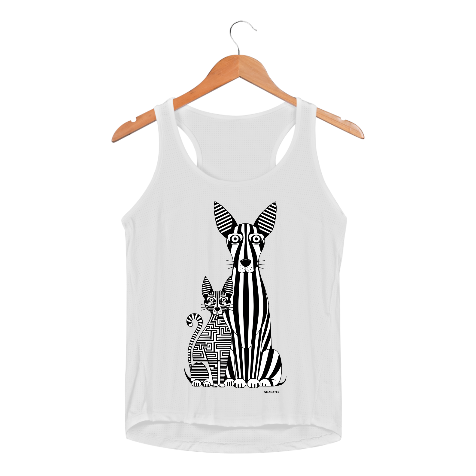 Regata Feminina Sportv Dry UV Estampa Gato Cão 