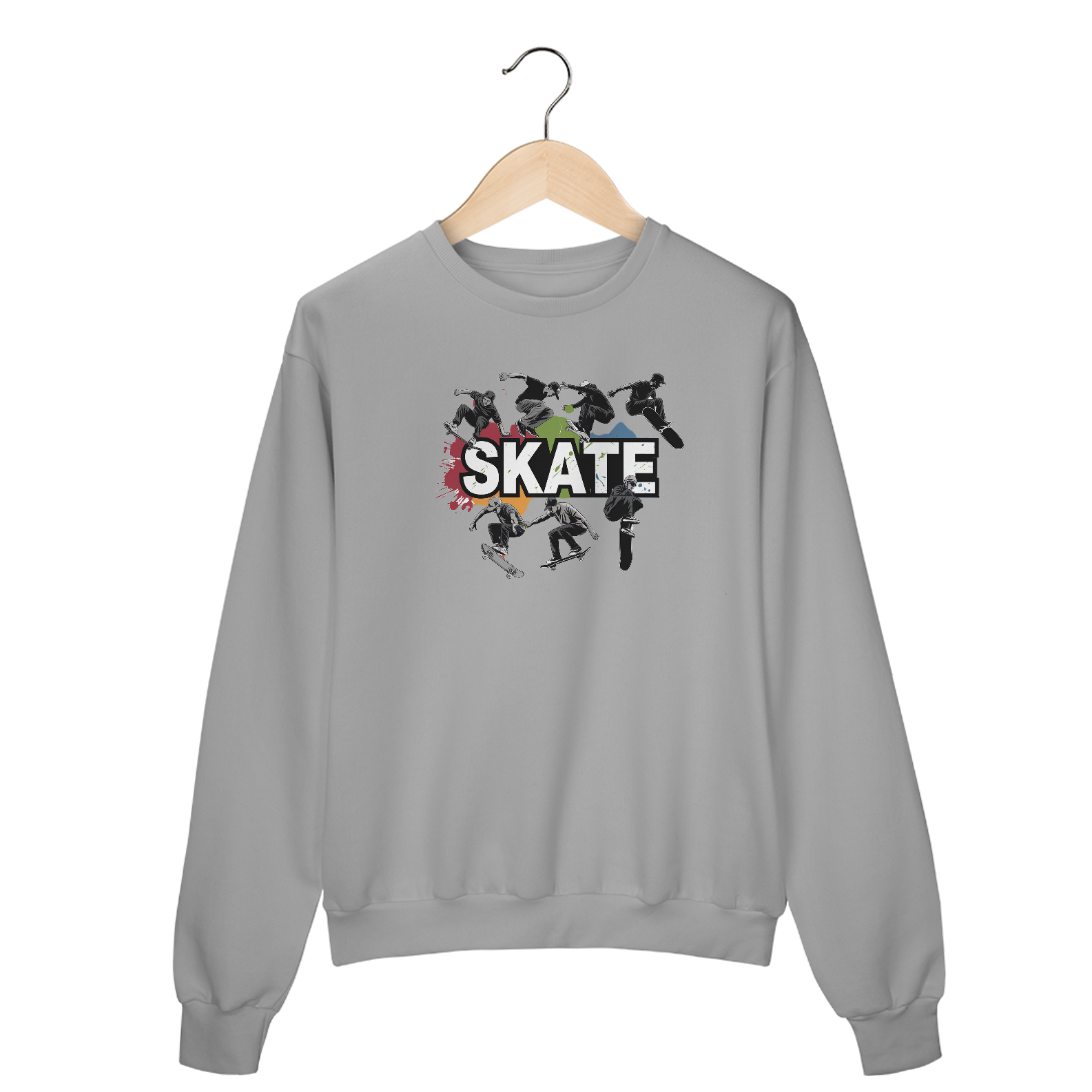 Moletom Fechado Estampa Skate Manobras