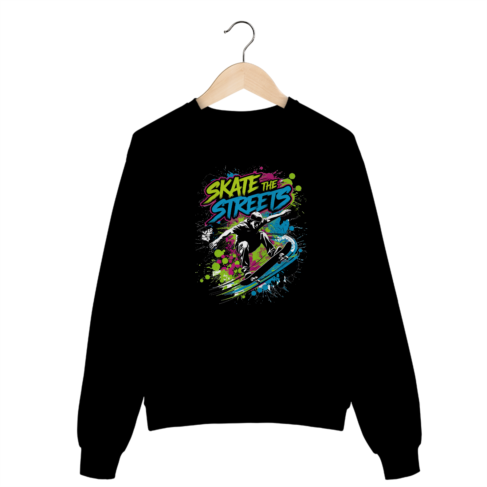 Moletom Fechado Estampa Skate no Ar