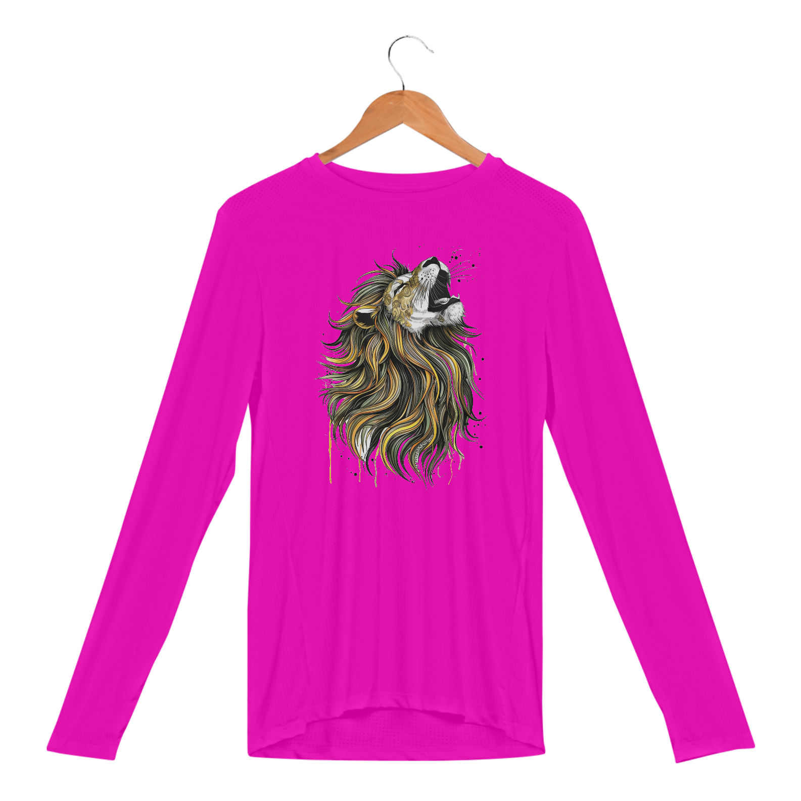 Camisa Manga Longa Sport Dry UV Estampa Leão Juba