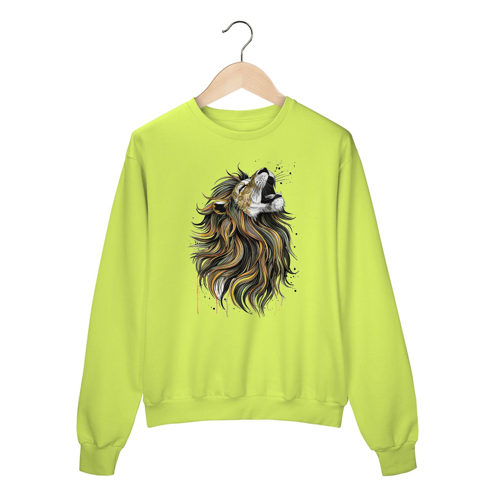 Moletom Fechado Estampa Leão Juba