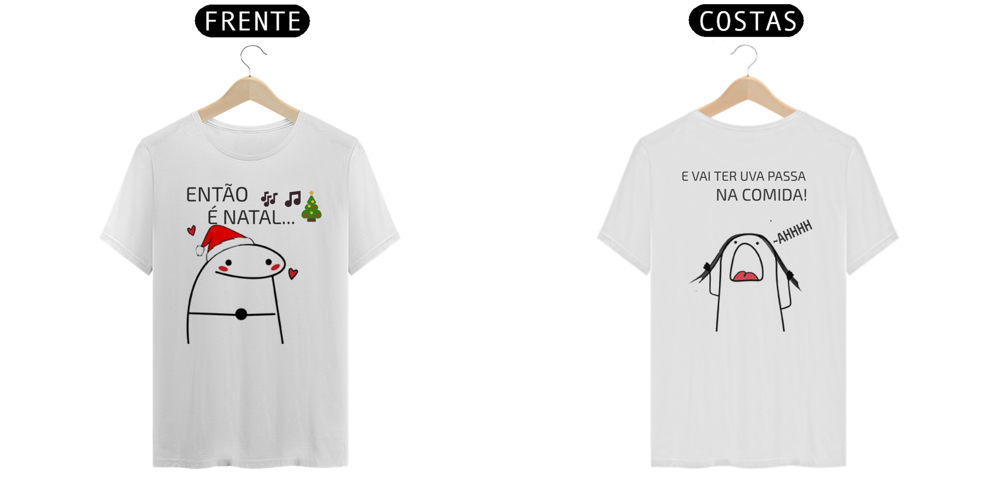 camiseta unissex, humorística de natal. UVA PASSA!