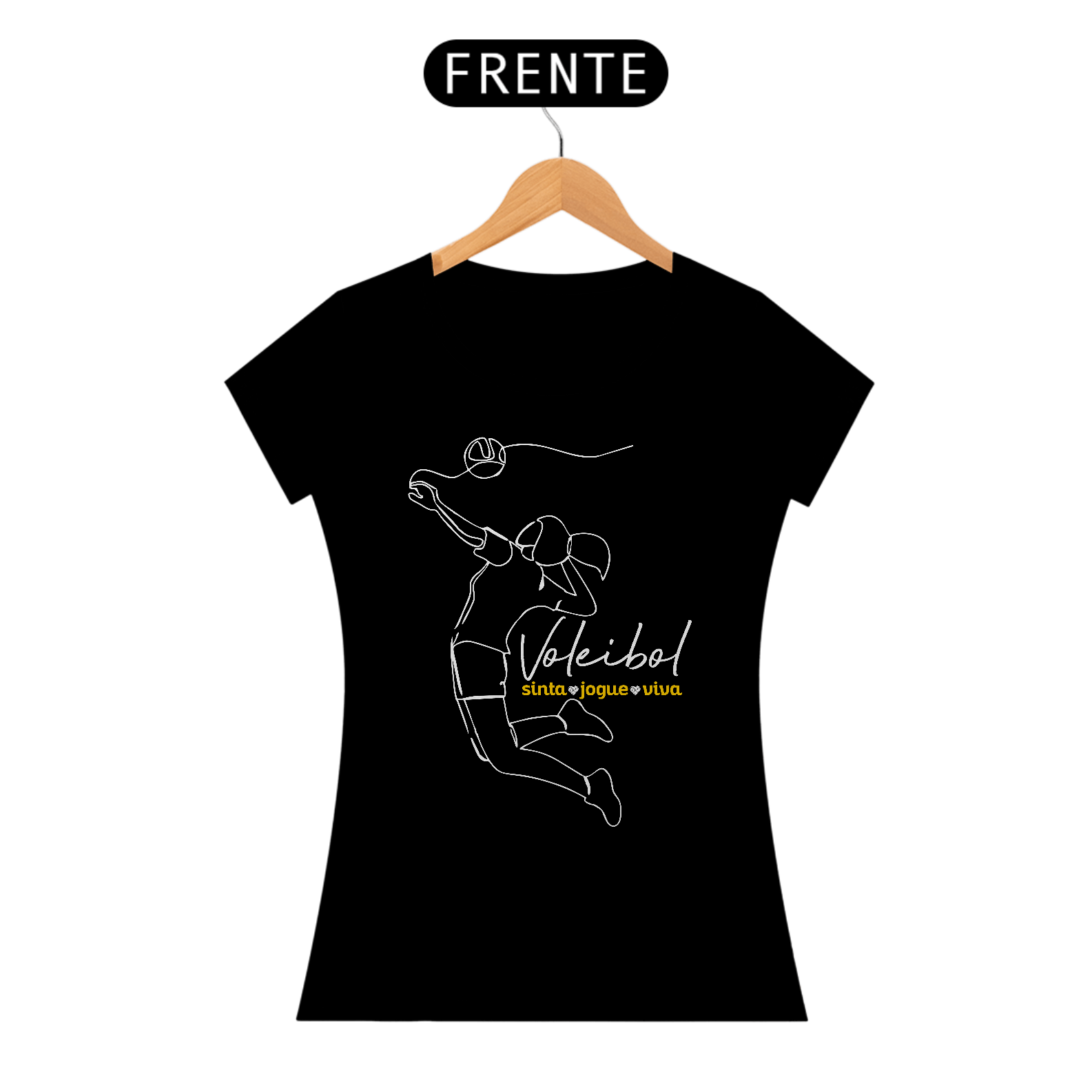 Vôlei em Traços – Estampa Minimalista para Amantes do Esporte