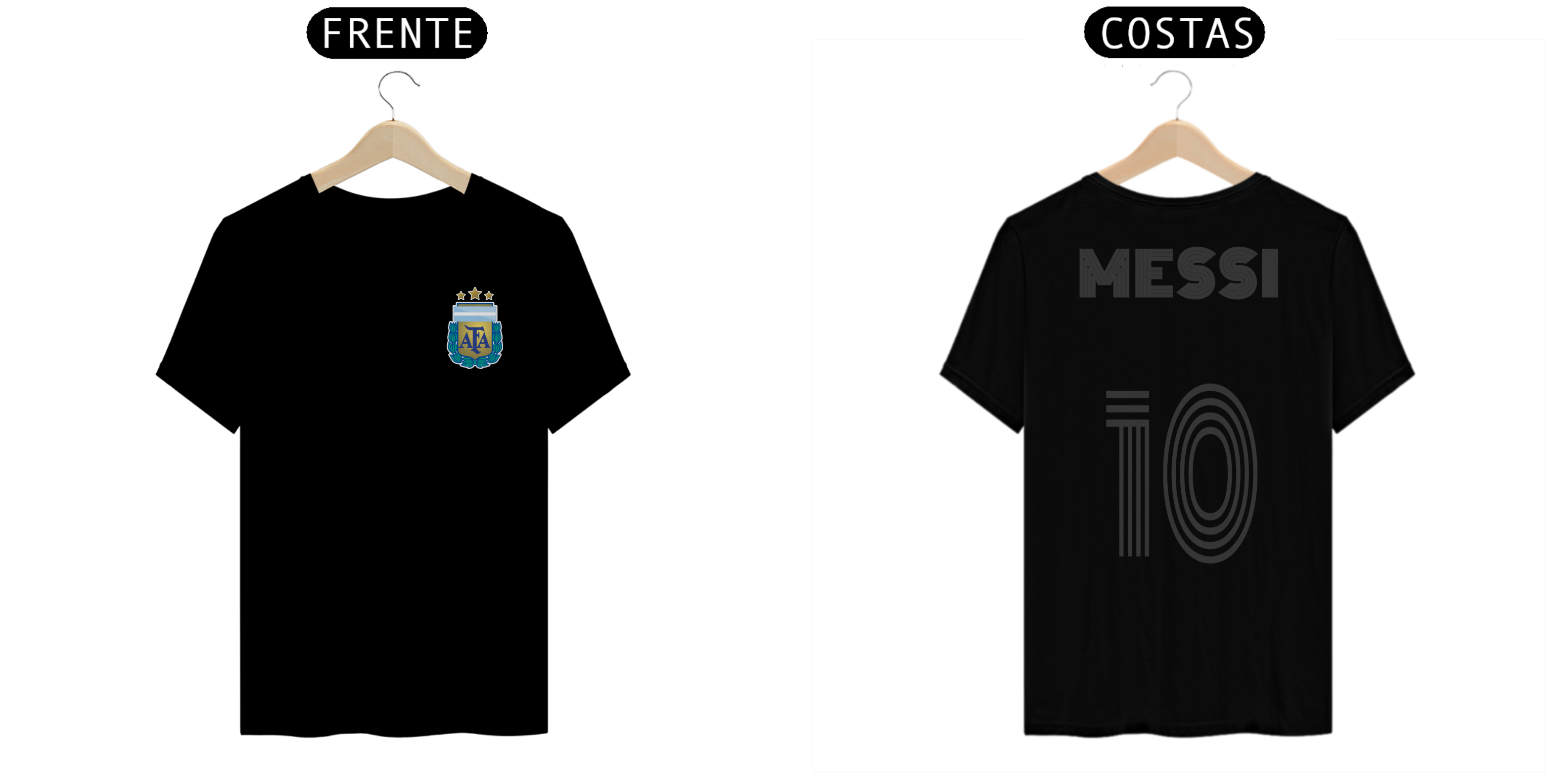 Nome do produto: Camiseta Argentina Messi 10 - A Camisa dos Campeões!