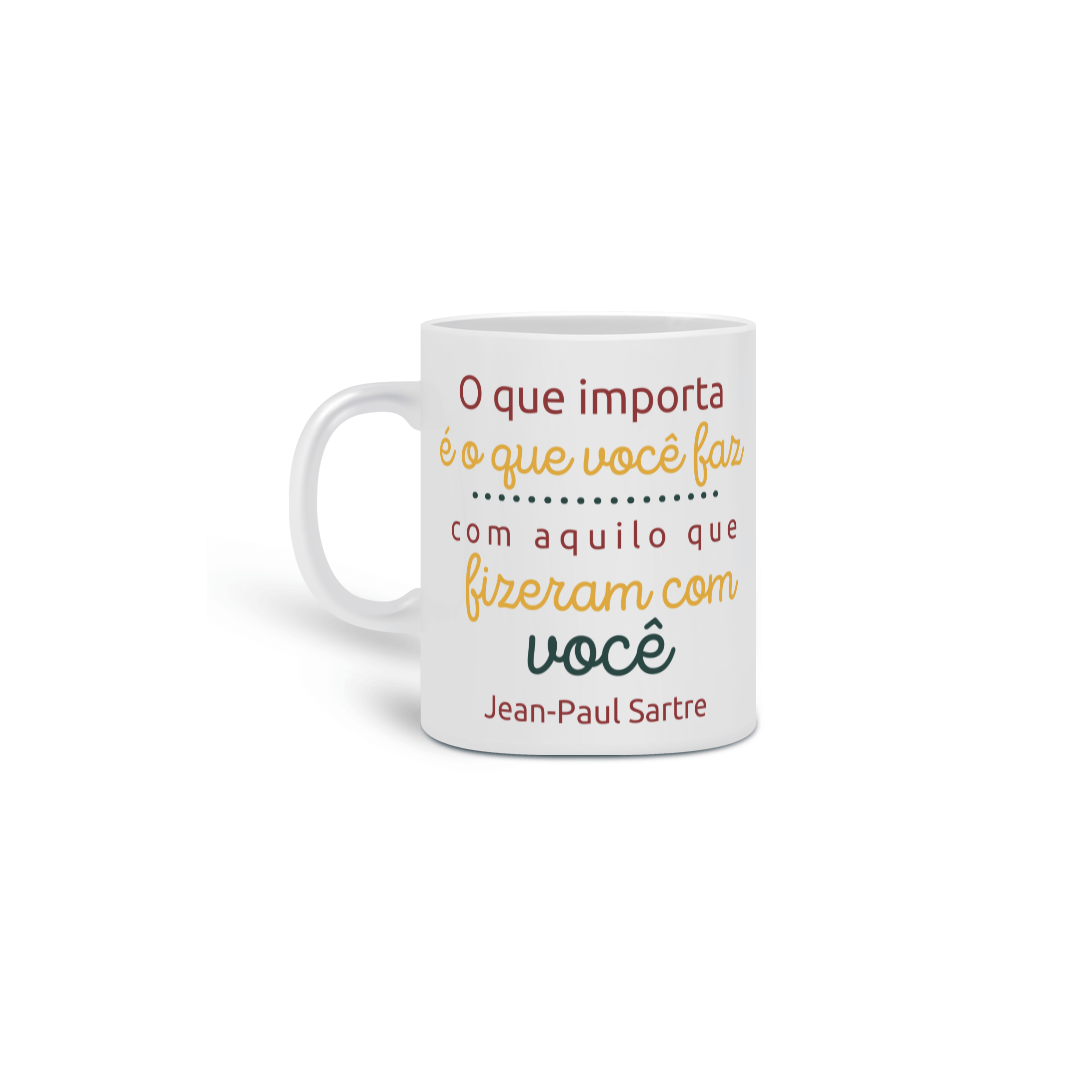 Nome do produto: Caneca - Jean-Paul Sartre