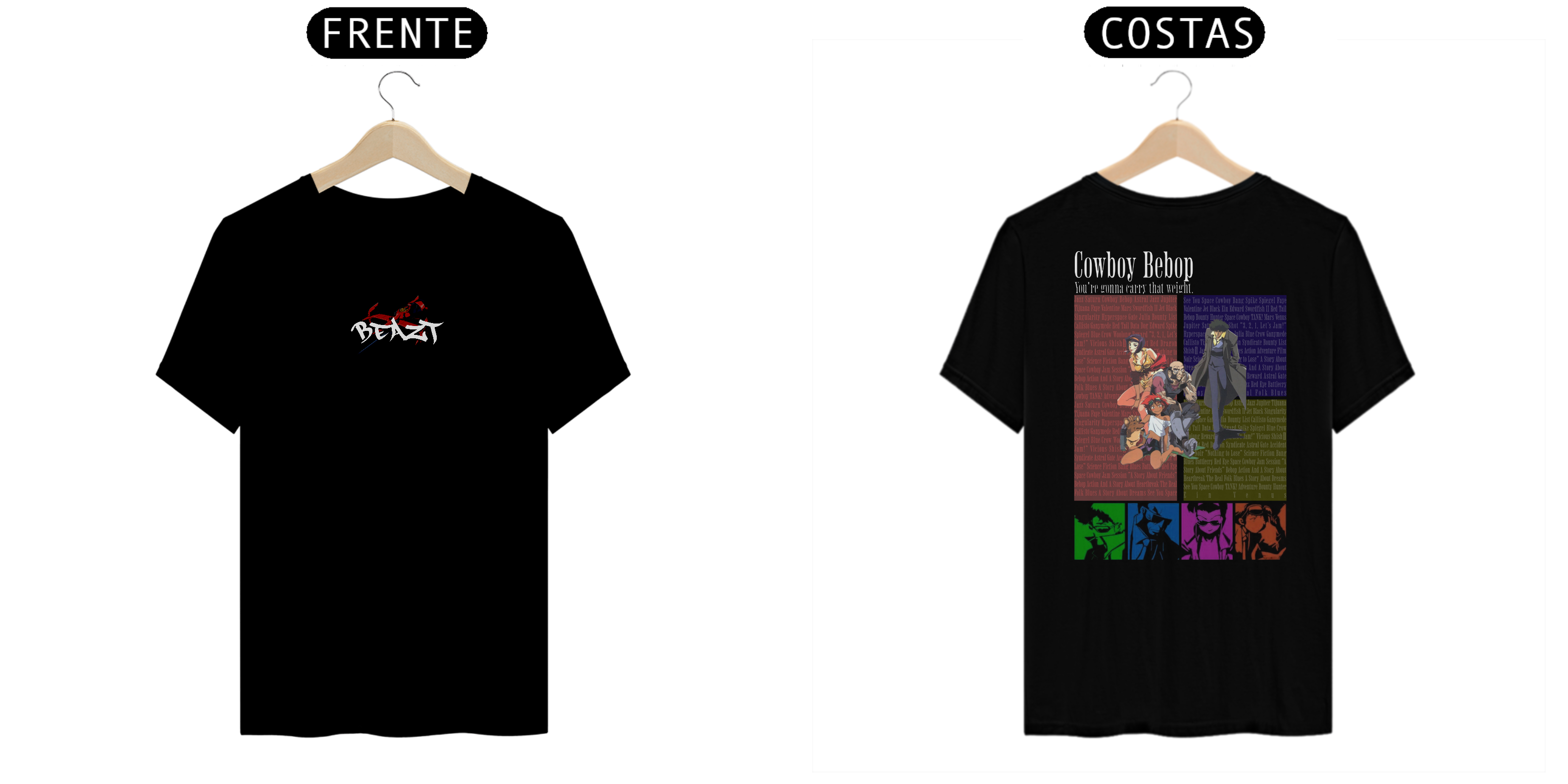 Camiseta Cowboy Bebop Preta