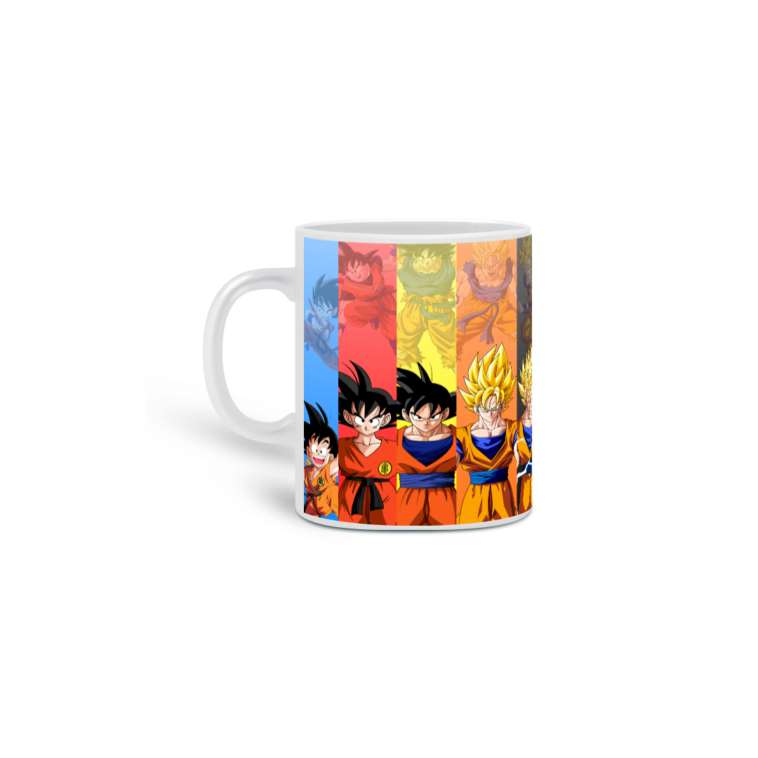 Caneca DBZ Goku Fases