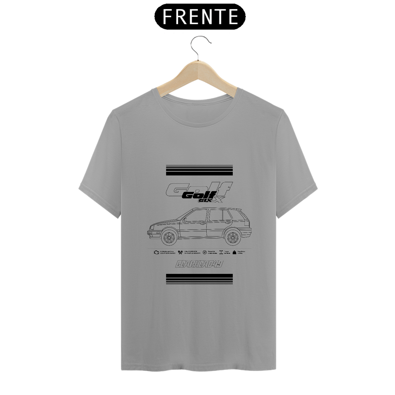 Camiseta Golf GLX MK3 - Estampa Preta
