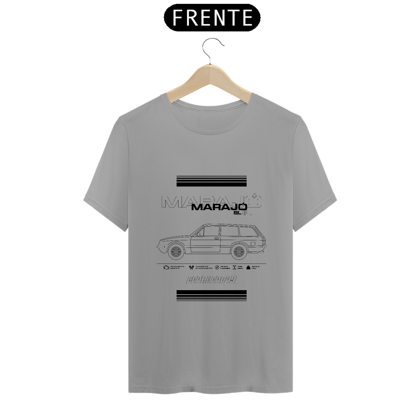 Camiseta Marajó SL - Estampa Preta