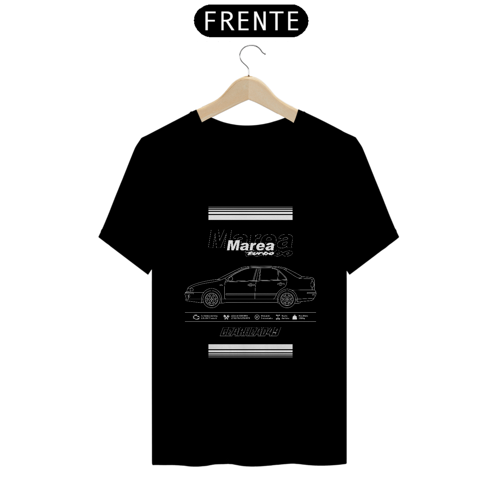 Camiseta Marea Turbo - Estampa Branca