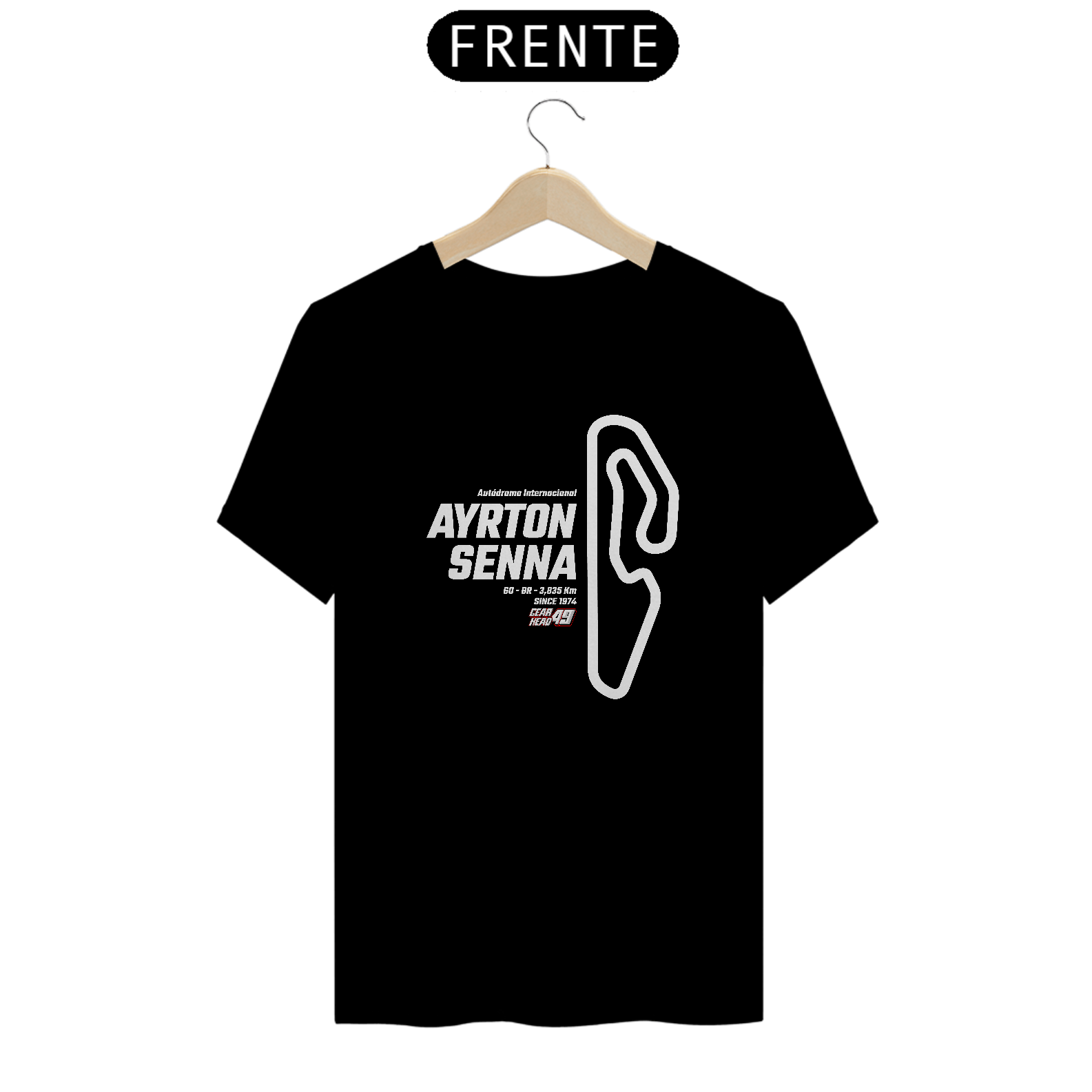 Camiseta Pistas - Ayton Senna - Estampa Branca