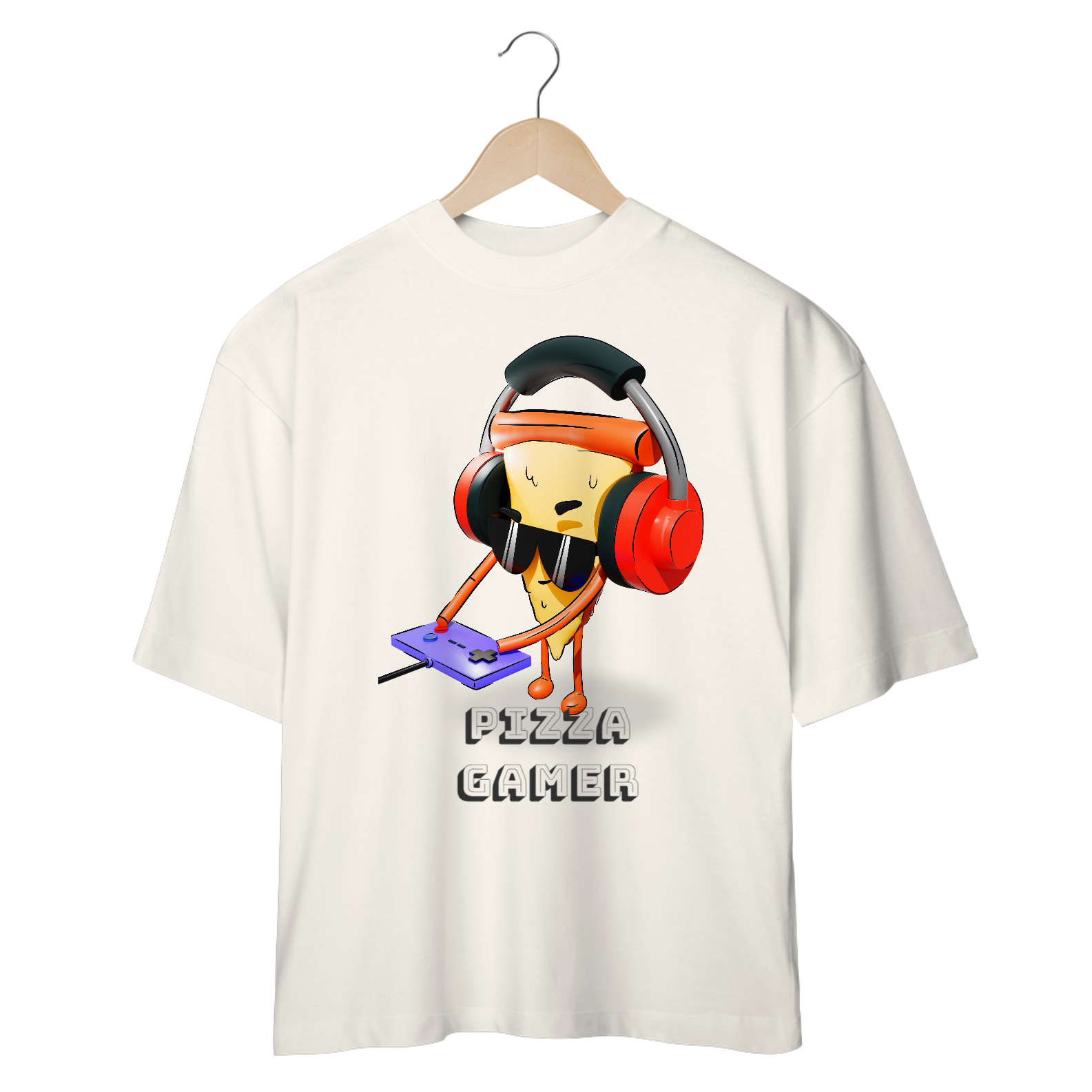 Oversized T-shirt Pizza Gamer