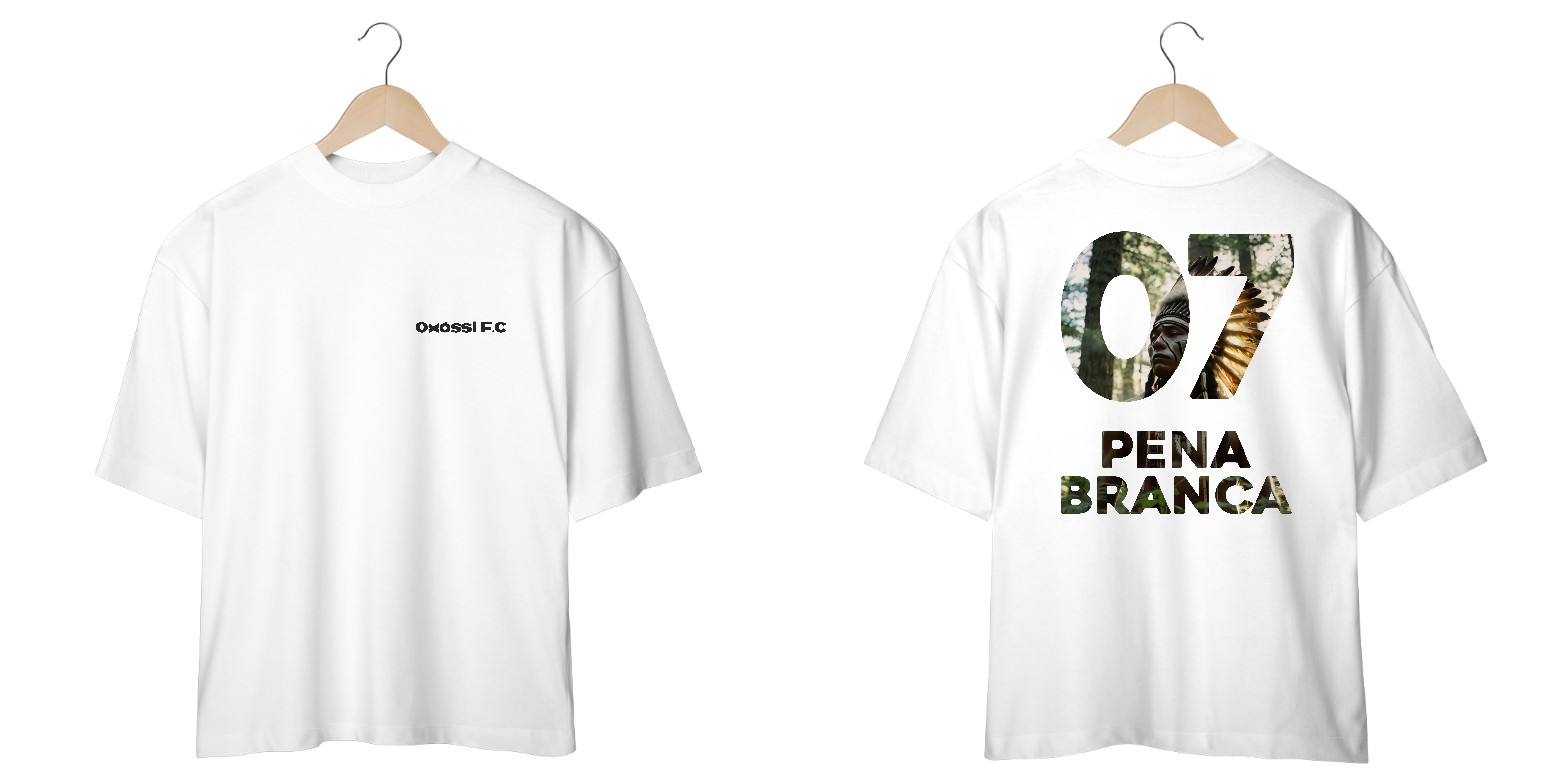 Camiseta Oversized - Caboclo Pena Branca