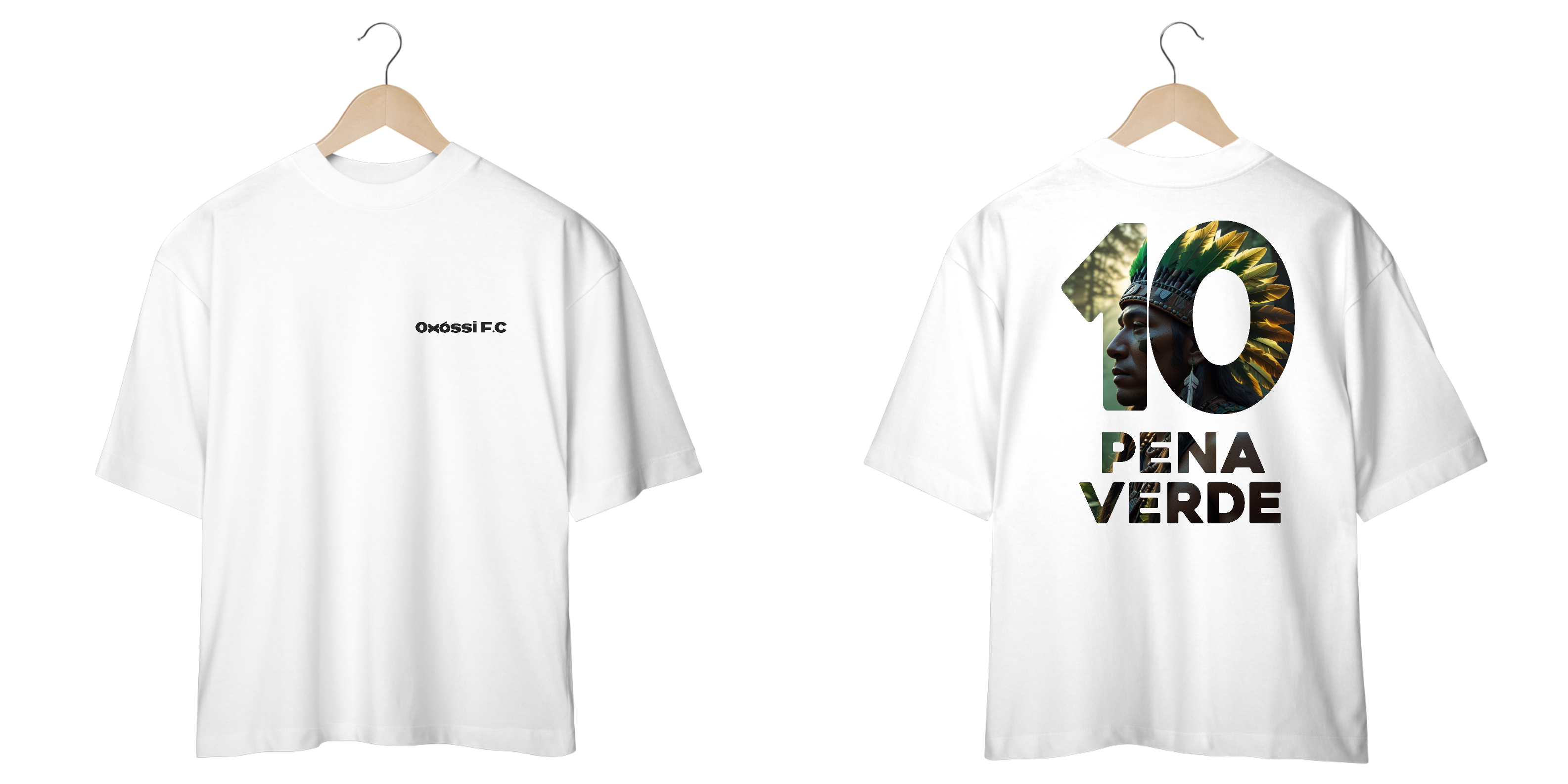 Camiseta Oversized - Caboclo Pena Verde