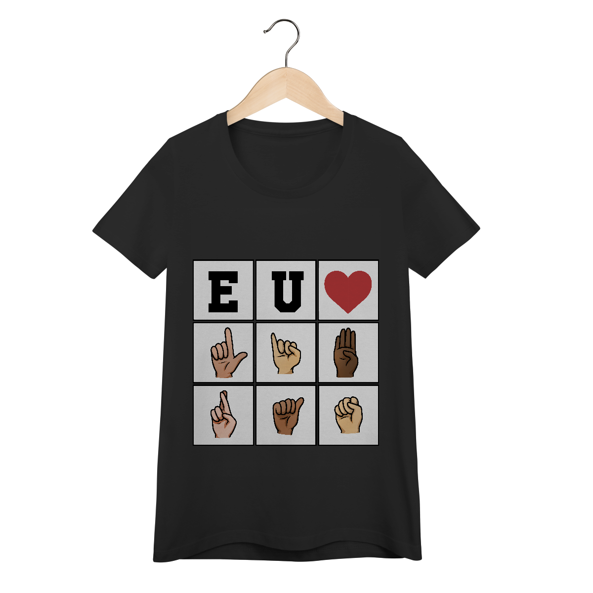 Eu ❤️ Libras - Baby Look Conforto